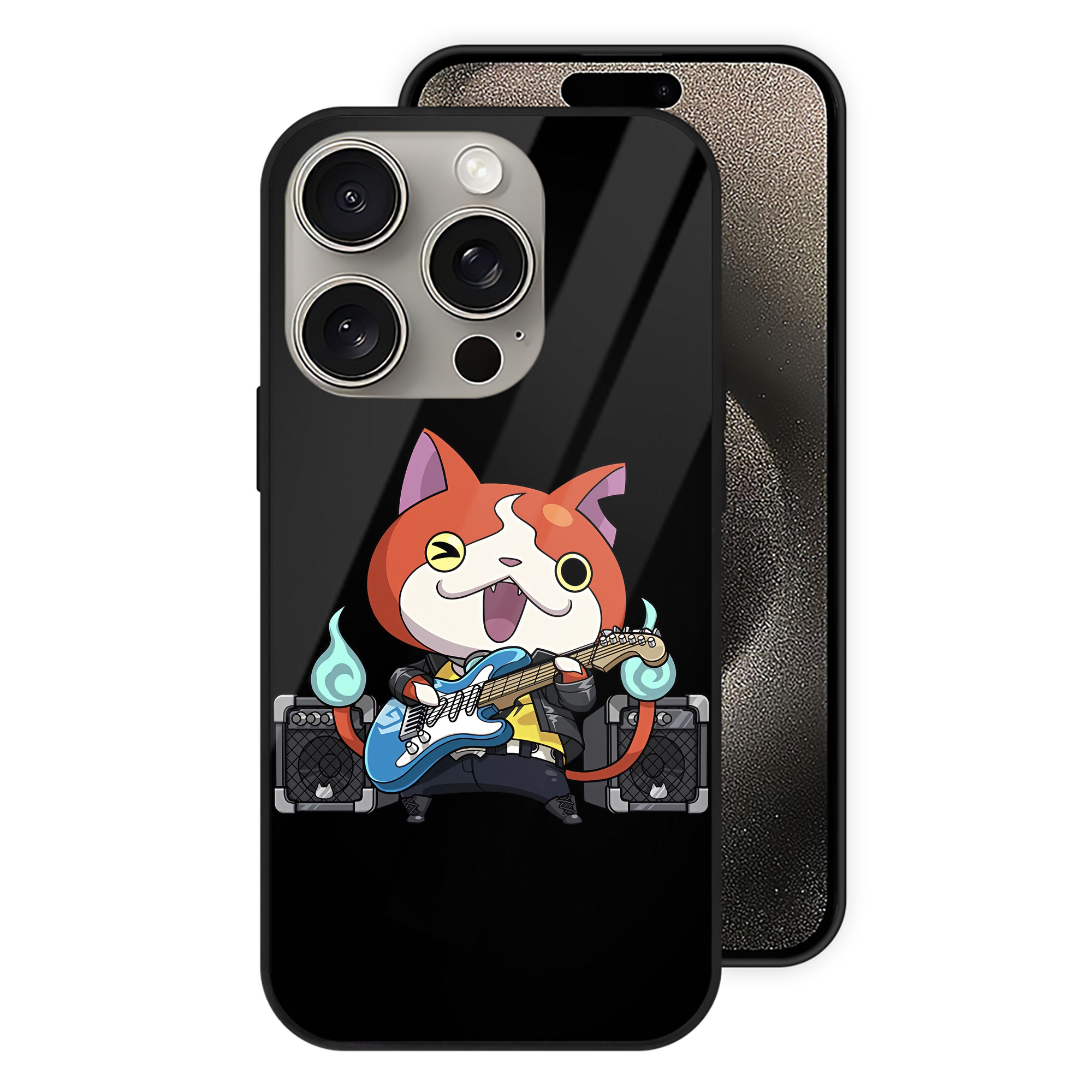 （画像用） 妖怪ウォッチ Yo-kai Watch 【iPhone15Pro対応】スマホケース 耐衝撃＆黄変防止 背面ガラス