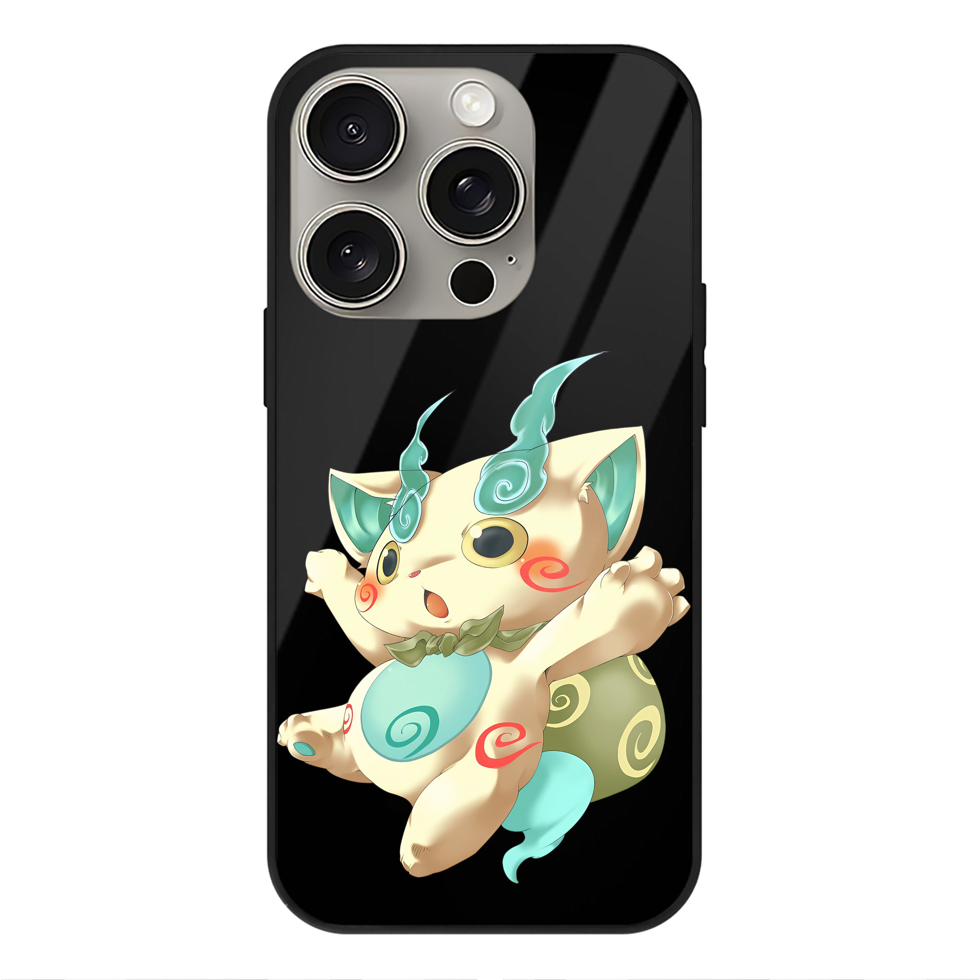 （画像用） 妖怪ウォッチ Yo-kai Watch 【iPhone15Pro対応】スマホケース 耐衝撃＆黄変防止 背面ガラス