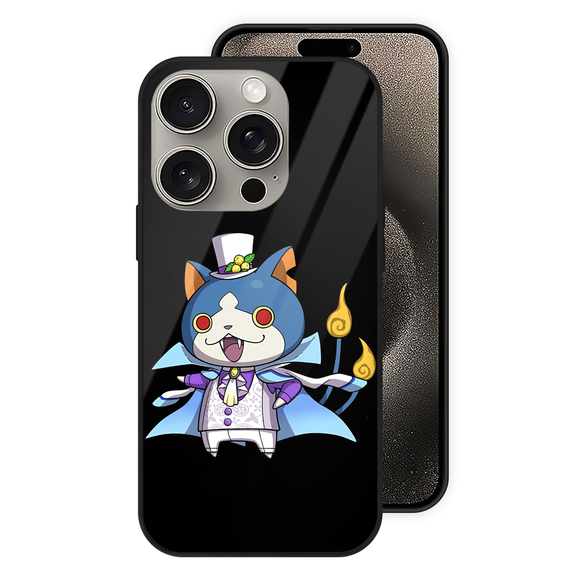 （画像用） 妖怪ウォッチ Yo-kai Watch 【iPhone15Pro対応】スマホケース 耐衝撃＆黄変防止 背面ガラス