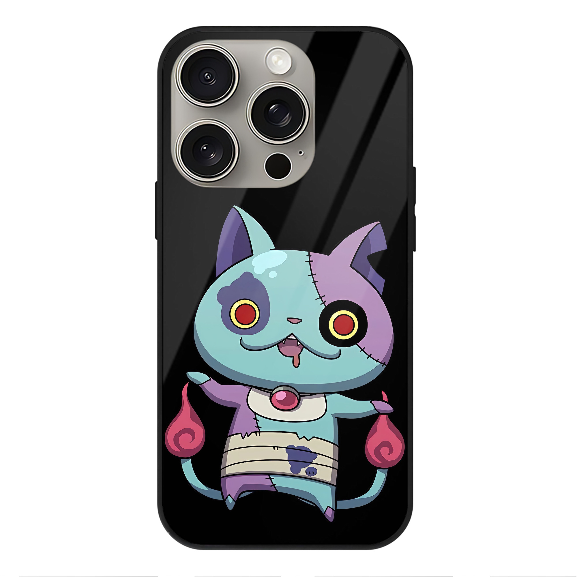 （画像用） 妖怪ウォッチ Yo-kai Watch 【iPhone15Pro対応】スマホケース 耐衝撃＆黄変防止 背面ガラス