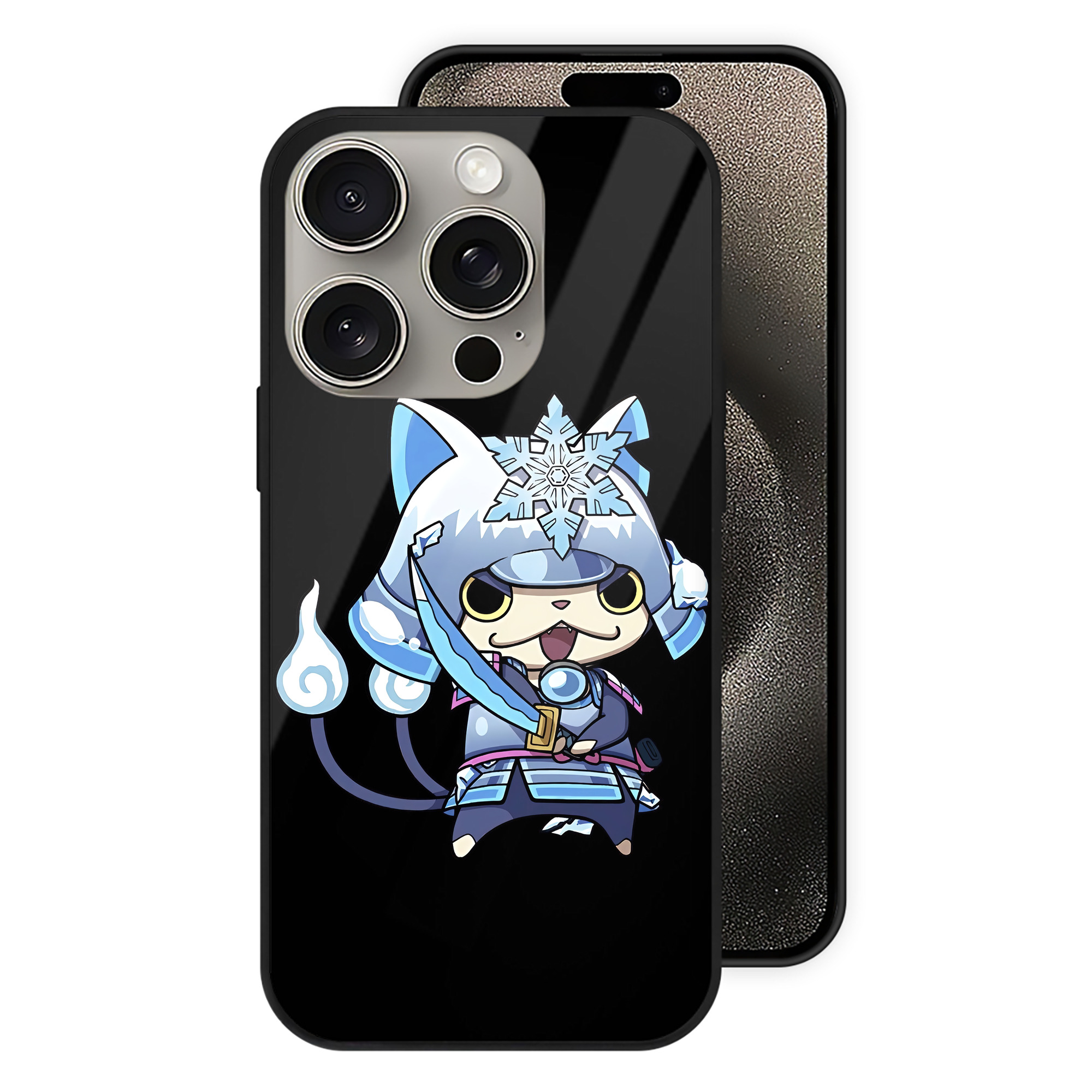 （画像用） 妖怪ウォッチ Yo-kai Watch 【iPhone15Pro対応】スマホケース 耐衝撃＆黄変防止 背面ガラス
