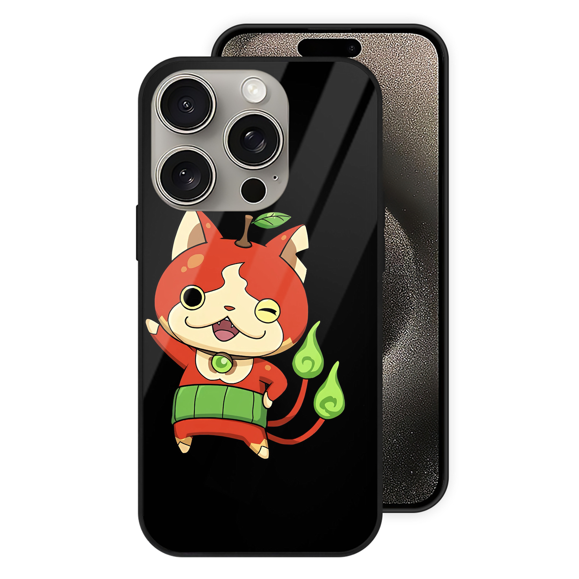 （画像用） 妖怪ウォッチ Yo-kai Watch 【iPhone15Pro対応】スマホケース 耐衝撃＆黄変防止 背面ガラス