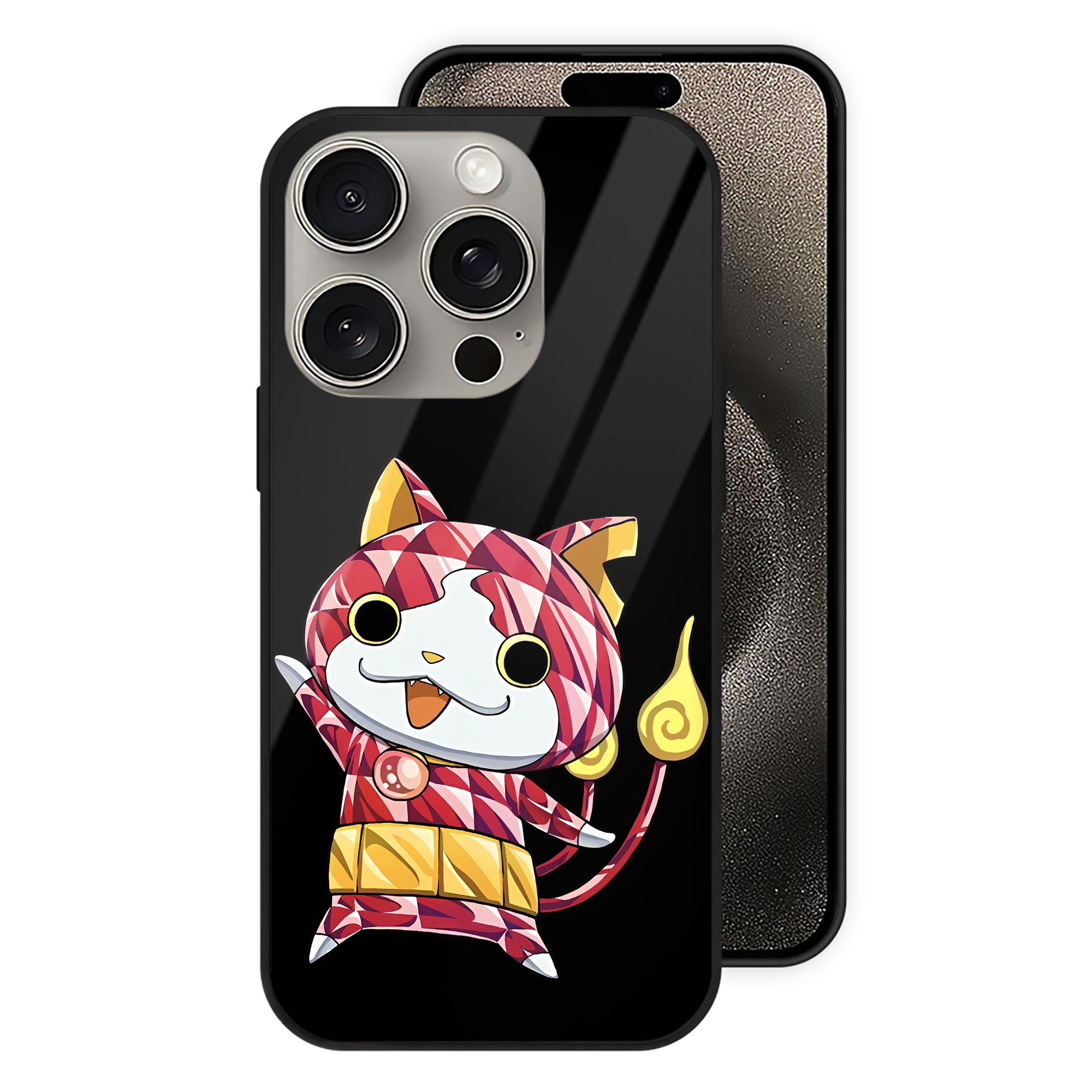 （画像用） 妖怪ウォッチ Yo-kai Watch 【iPhone15Pro対応】スマホケース 耐衝撃＆黄変防止 背面ガラス