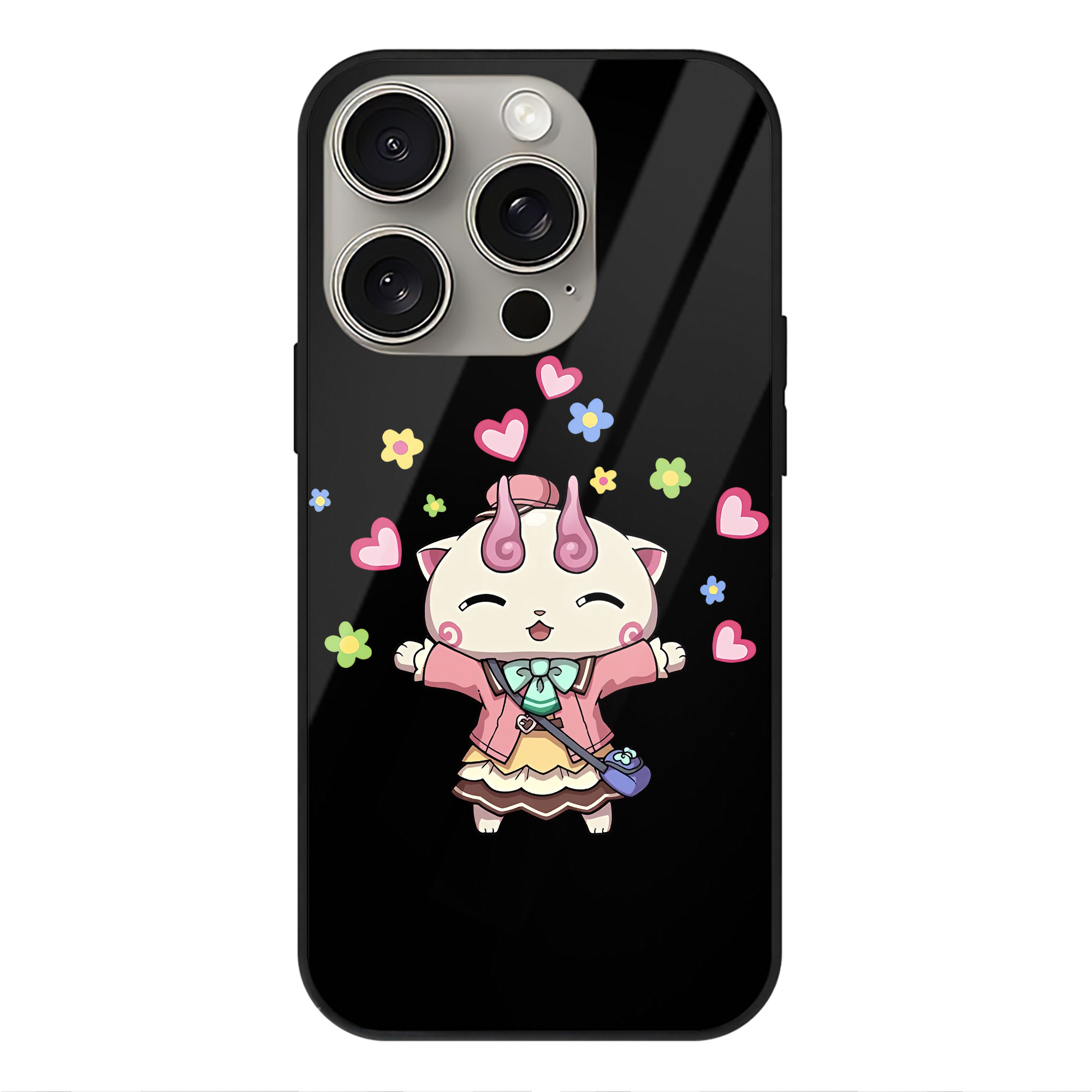（画像用） 妖怪ウォッチ Yo-kai Watch 【iPhone15Pro対応】スマホケース 耐衝撃＆黄変防止 背面ガラス
