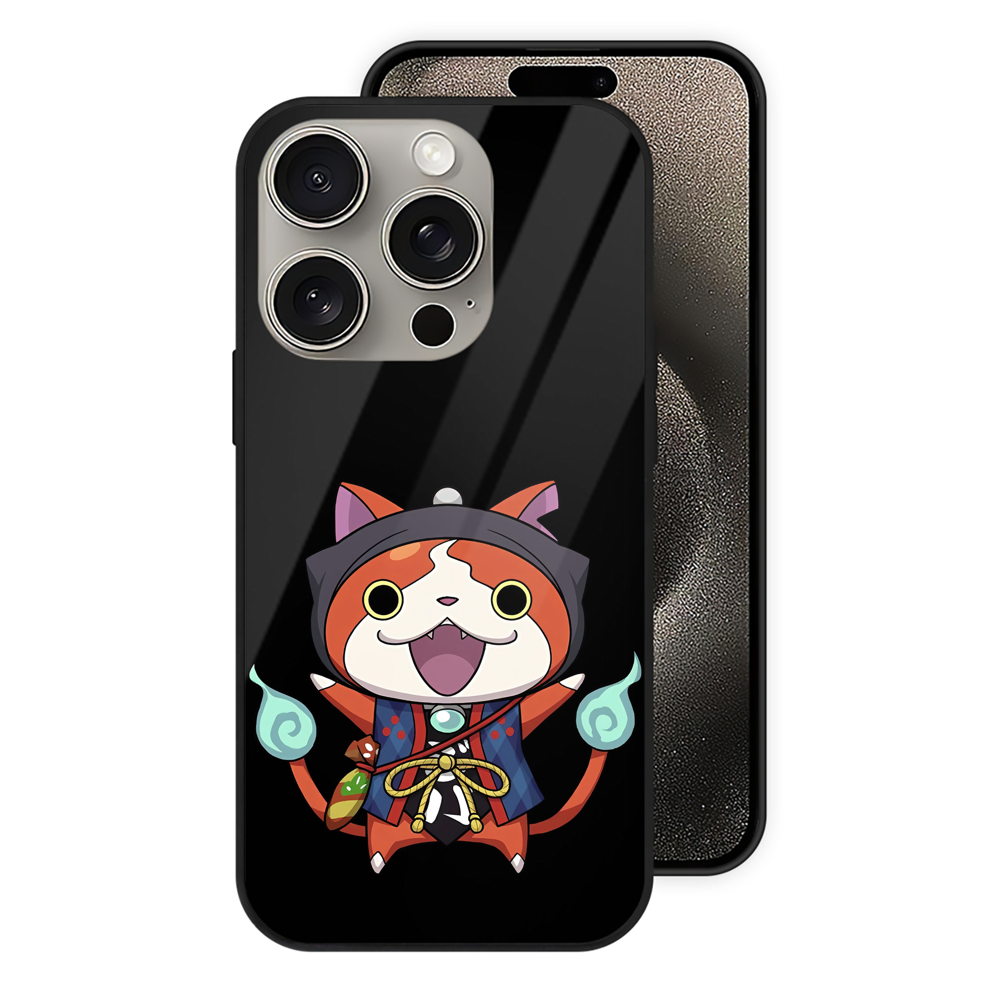 （画像用） 妖怪ウォッチ Yo-kai Watch 【iPhone15Pro対応】スマホケース 耐衝撃＆黄変防止 背面ガラス