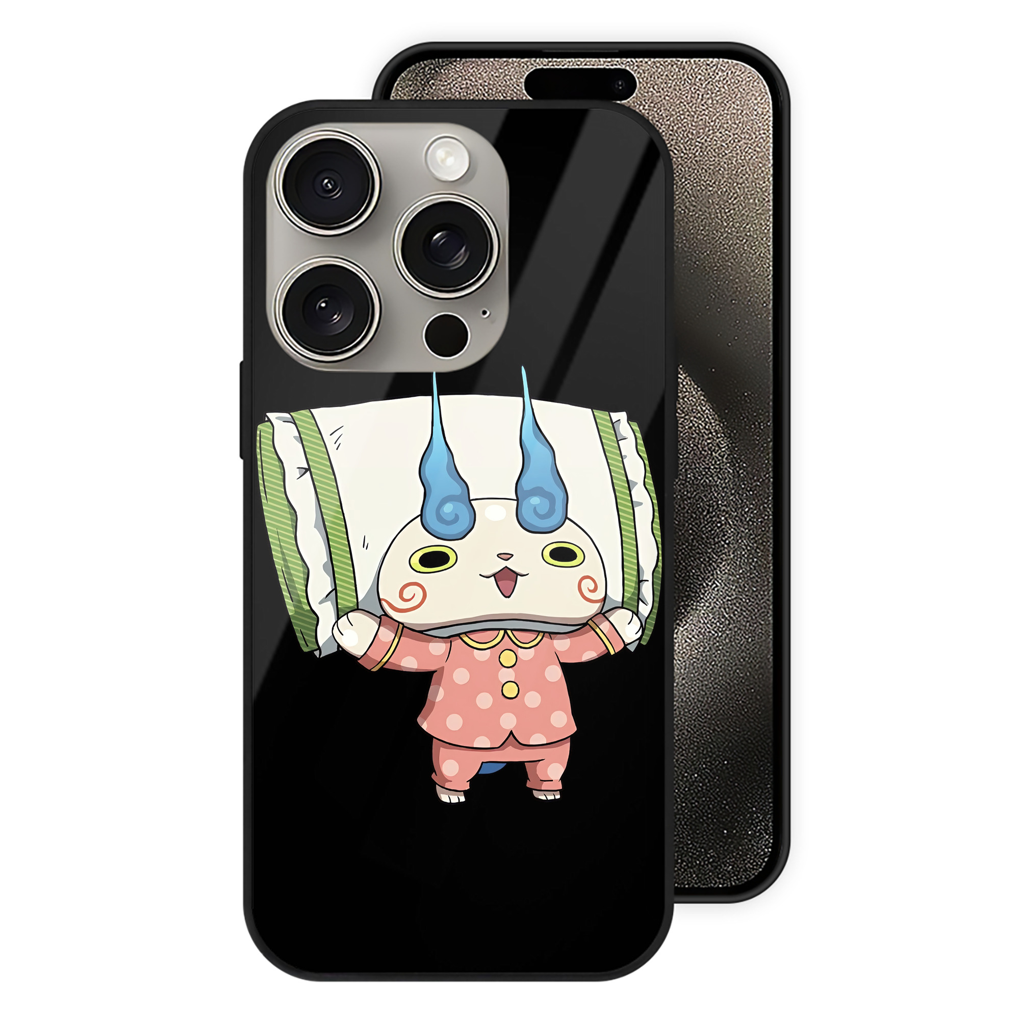 （画像用） 妖怪ウォッチ Yo-kai Watch 【iPhone15Pro対応】スマホケース 耐衝撃＆黄変防止 背面ガラス