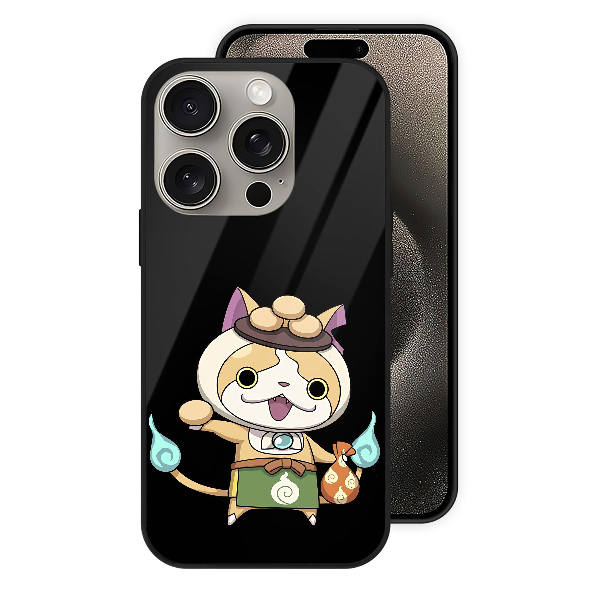 （画像用） 妖怪ウォッチ Yo-kai Watch 【iPhone15Pro対応】スマホケース 耐衝撃＆黄変防止 背面ガラス