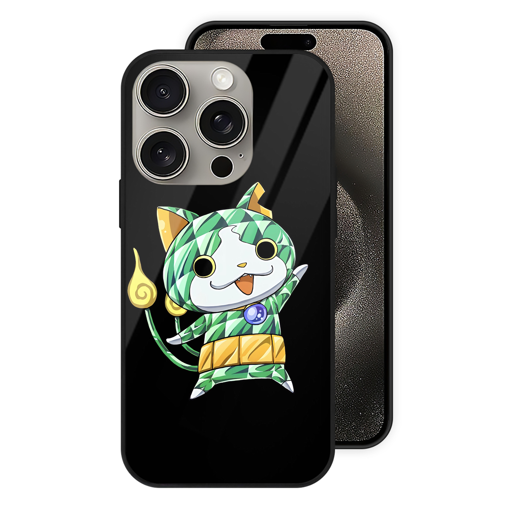 （画像用） 妖怪ウォッチ Yo-kai Watch 【iPhone15Pro対応】スマホケース 耐衝撃＆黄変防止 背面ガラス