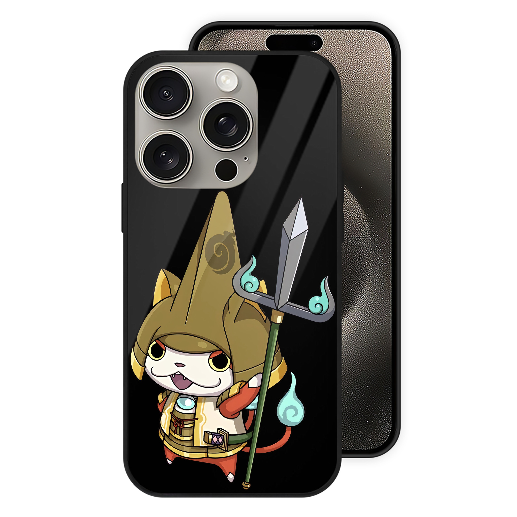 （画像用） 妖怪ウォッチ Yo-kai Watch 【iPhone15Pro対応】スマホケース 耐衝撃＆黄変防止 背面ガラス