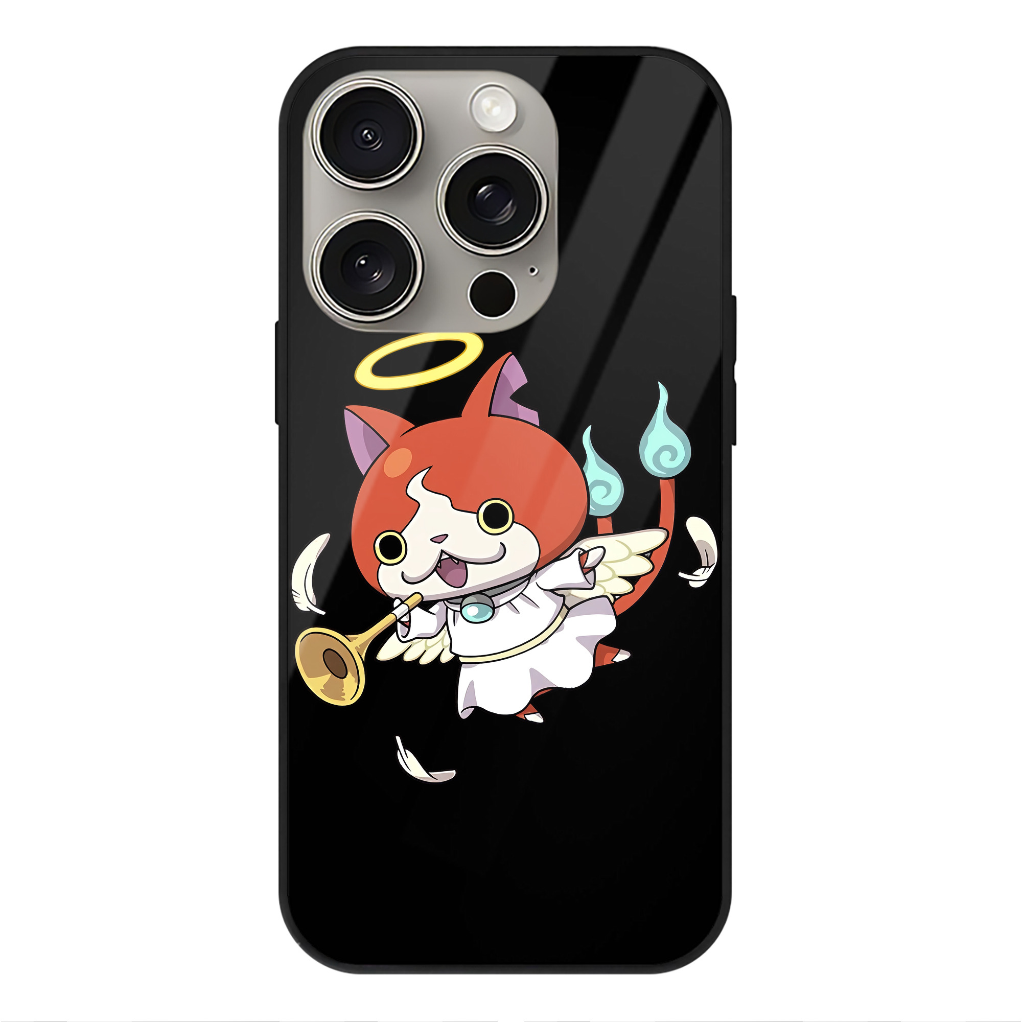（画像用） 妖怪ウォッチ Yo-kai Watch 【iPhone15Pro対応】スマホケース 耐衝撃＆黄変防止 背面ガラス
