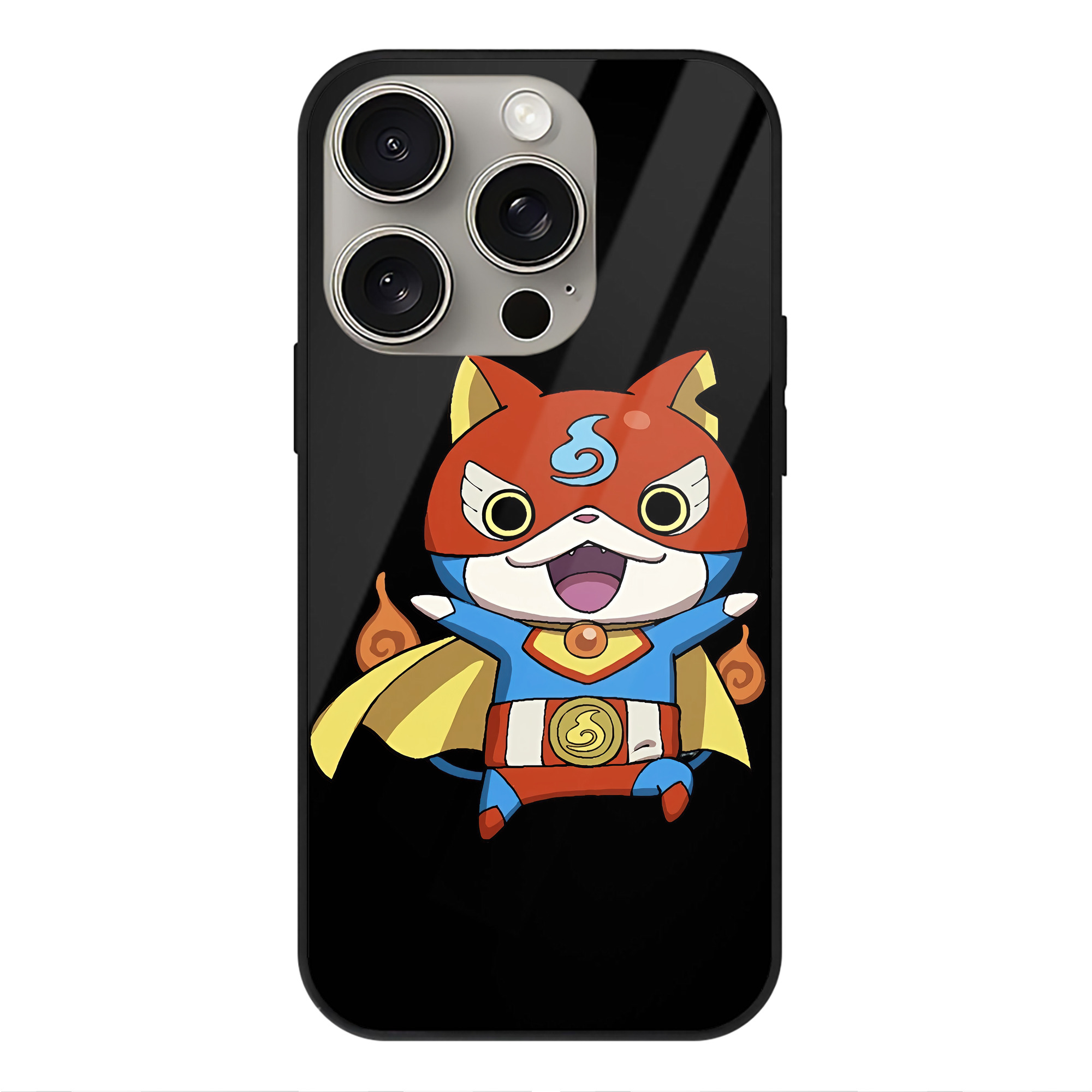 （画像用） 妖怪ウォッチ Yo-kai Watch 【iPhone15Pro対応】スマホケース 耐衝撃＆黄変防止 背面ガラス