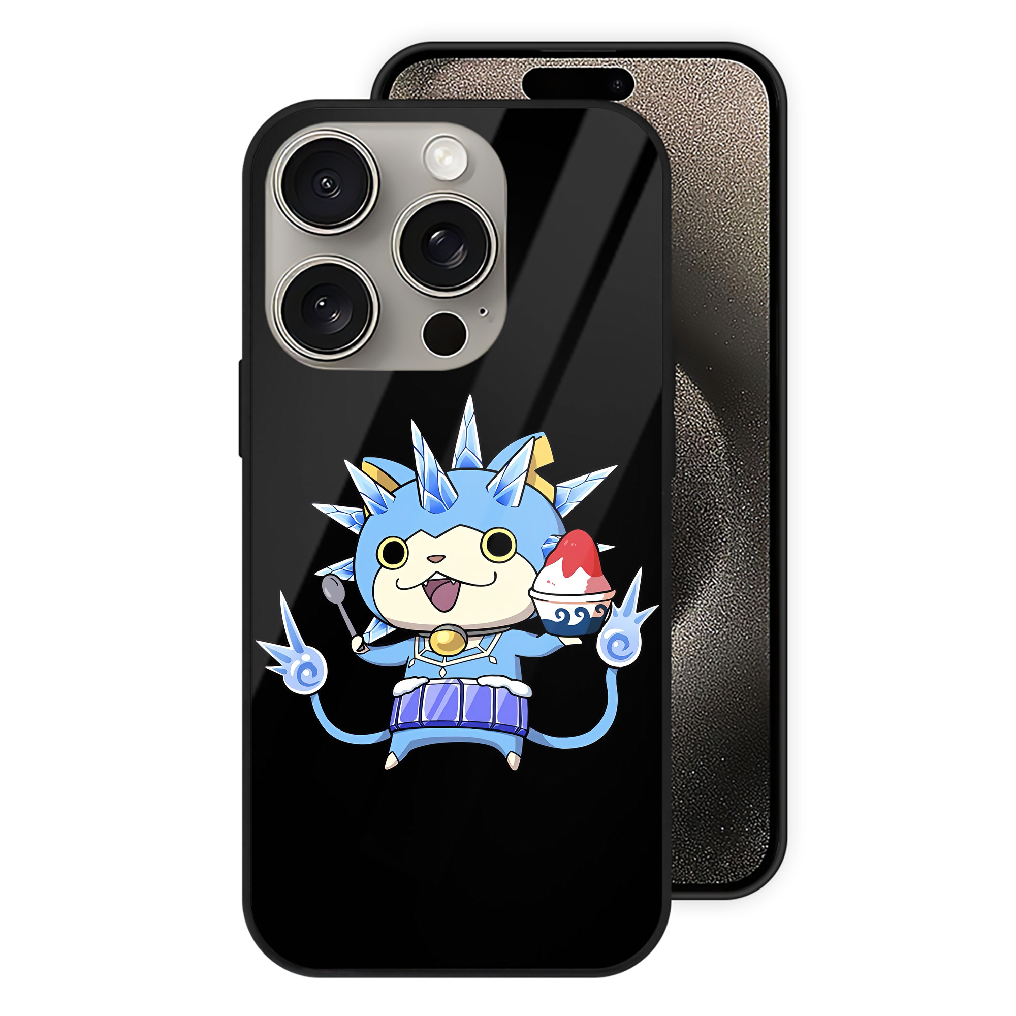 （画像用） 妖怪ウォッチ Yo-kai Watch 【iPhone15Pro対応】スマホケース 耐衝撃＆黄変防止 背面ガラス