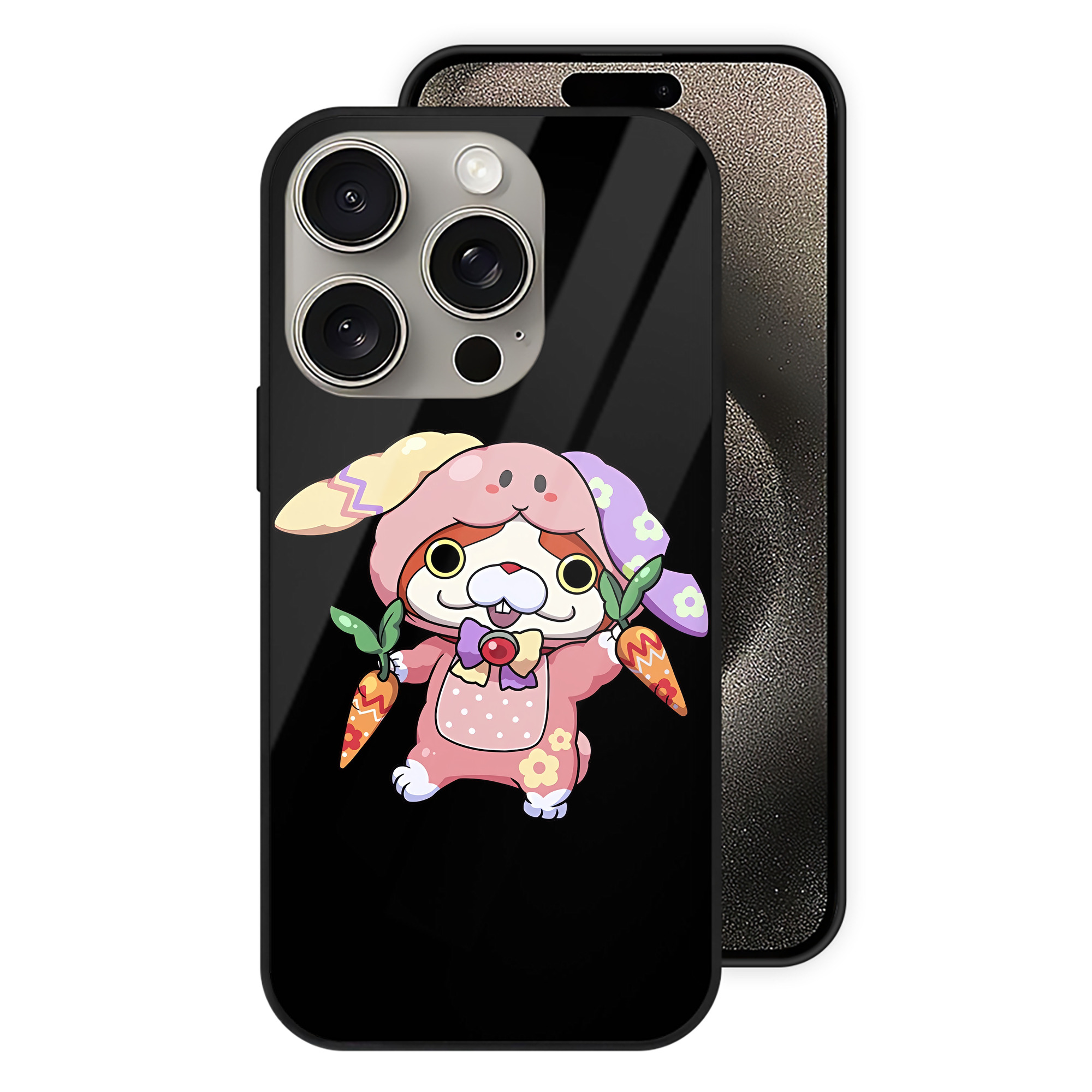 （画像用） 妖怪ウォッチ Yo-kai Watch 【iPhone15Pro対応】スマホケース 耐衝撃＆黄変防止 背面ガラス