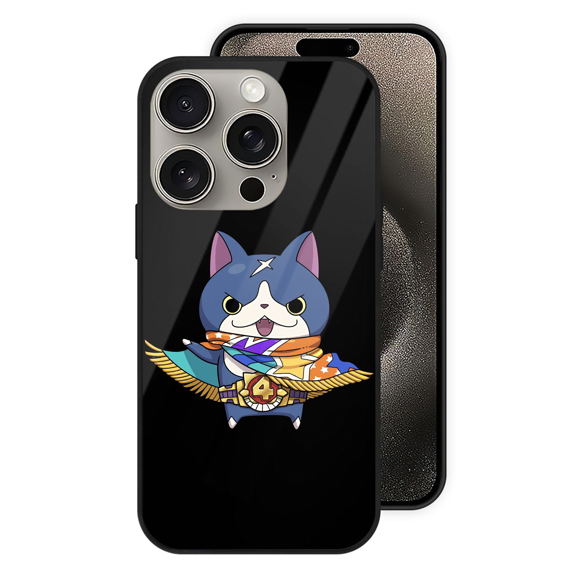 （画像用） 妖怪ウォッチ Yo-kai Watch 【iPhone15Pro対応】スマホケース 耐衝撃＆黄変防止 背面ガラス