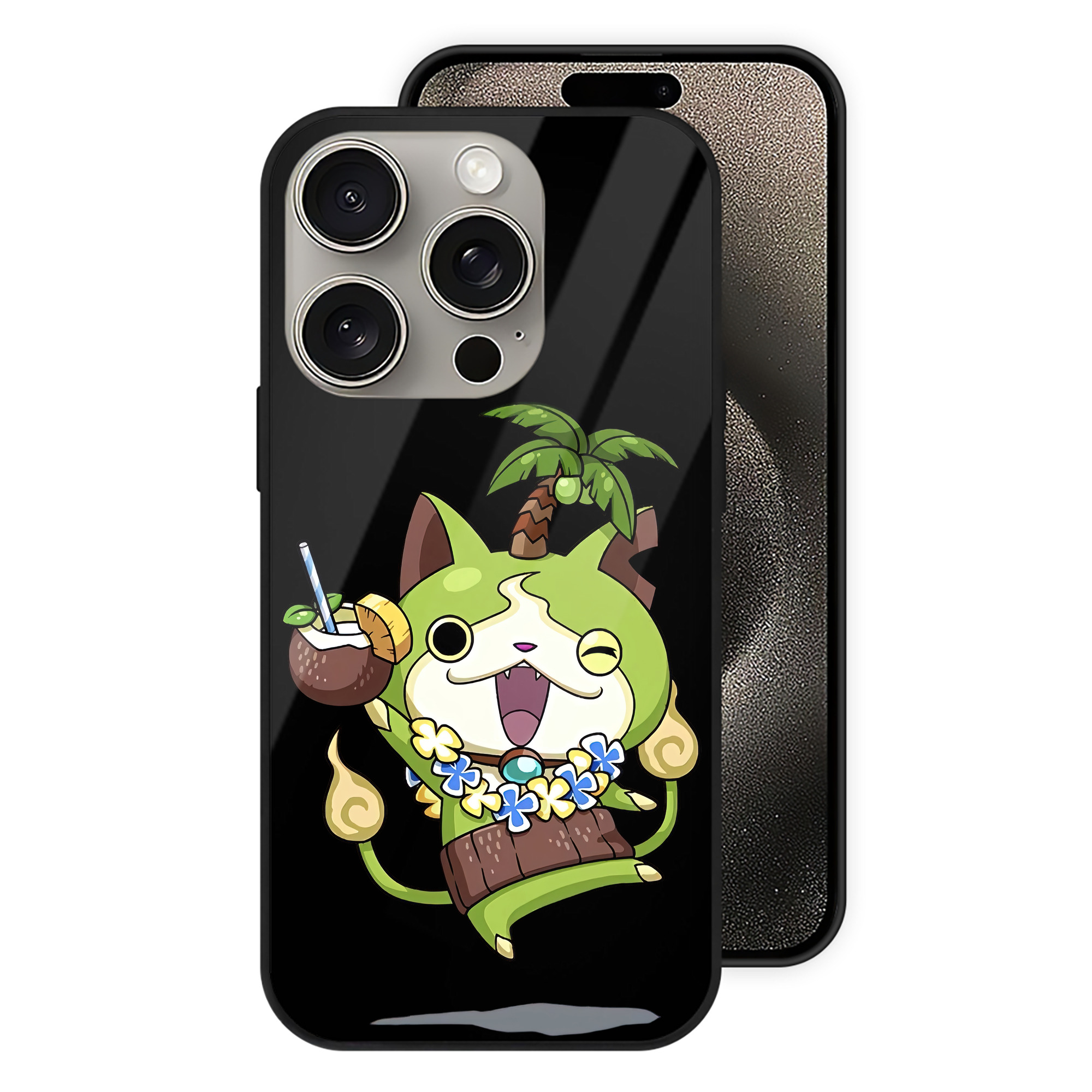 （画像用） 妖怪ウォッチ Yo-kai Watch 【iPhone15Pro対応】スマホケース 耐衝撃＆黄変防止 背面ガラス