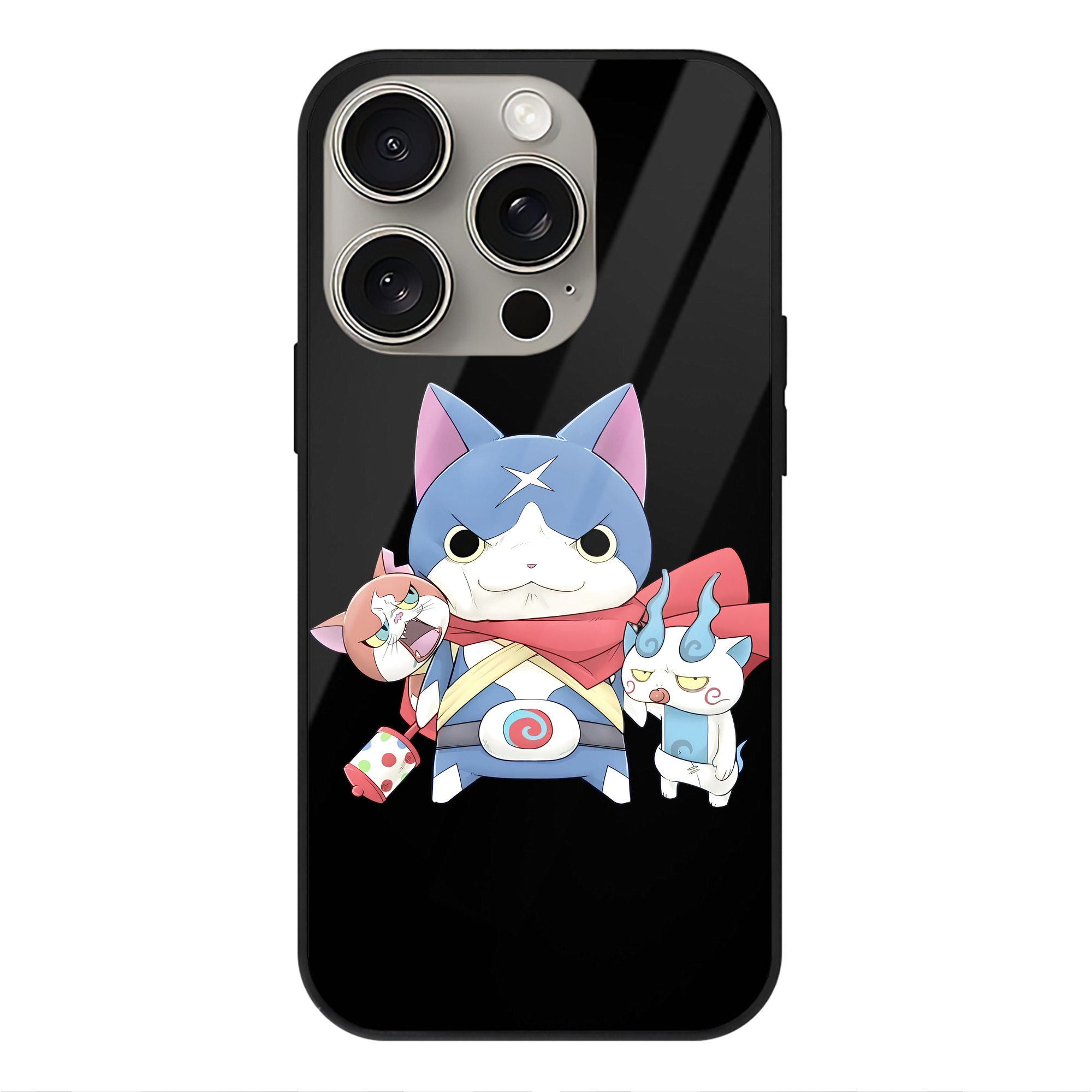 （画像用） 妖怪ウォッチ Yo-kai Watch 【iPhone15Pro対応】スマホケース 耐衝撃＆黄変防止 背面ガラス