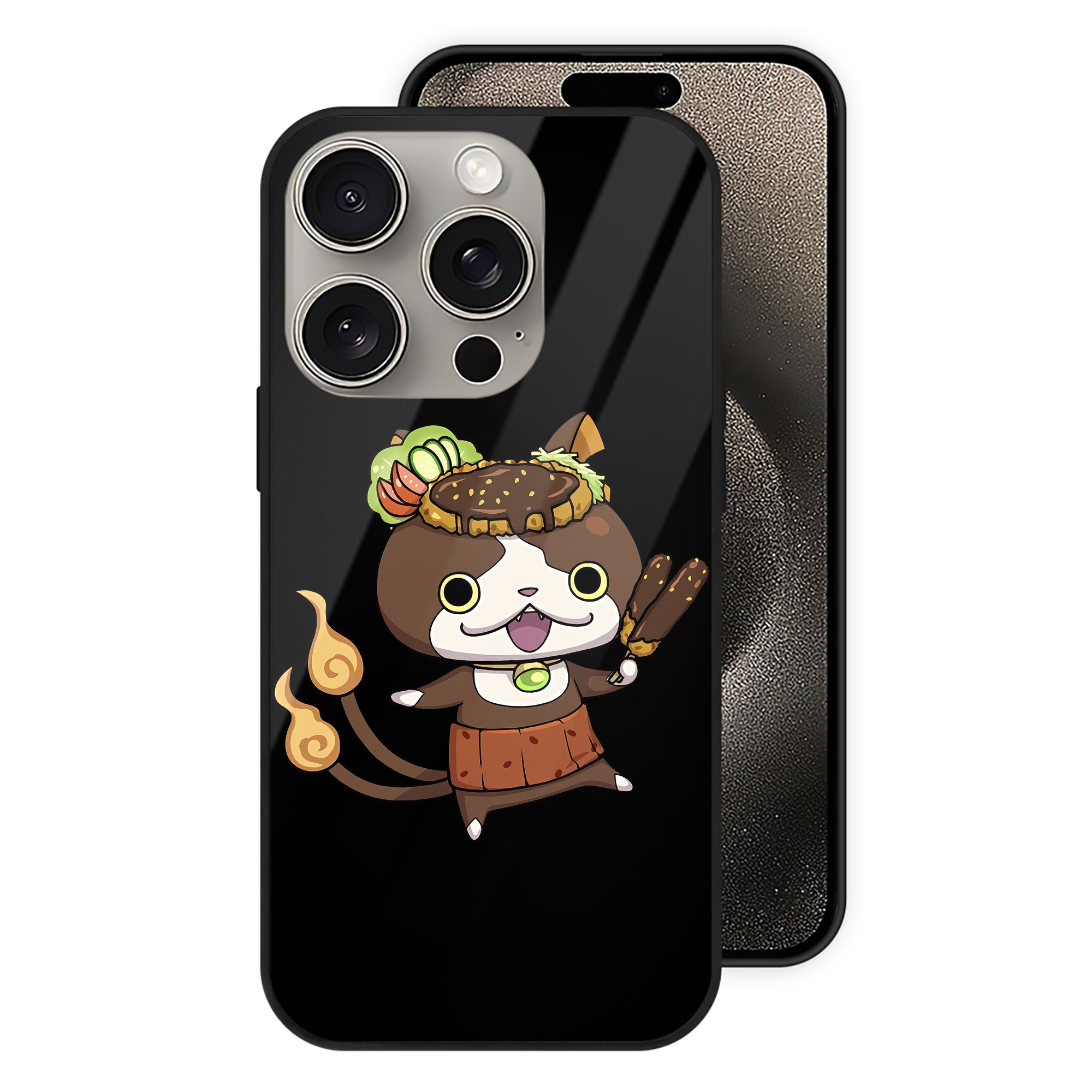 （画像用） 妖怪ウォッチ Yo-kai Watch 【iPhone15Pro対応】スマホケース 耐衝撃＆黄変防止 背面ガラス