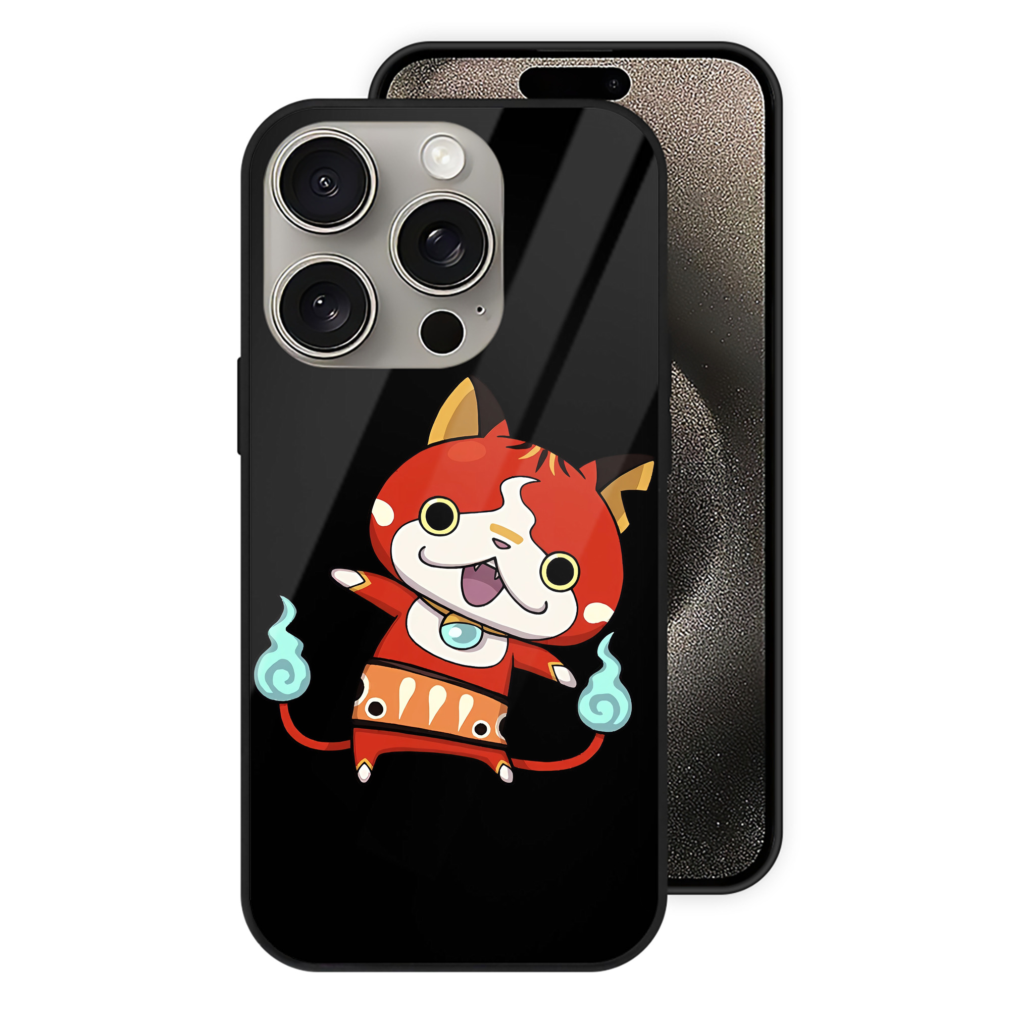 （画像用） 妖怪ウォッチ Yo-kai Watch 【iPhone15Pro対応】スマホケース 耐衝撃＆黄変防止 背面ガラス