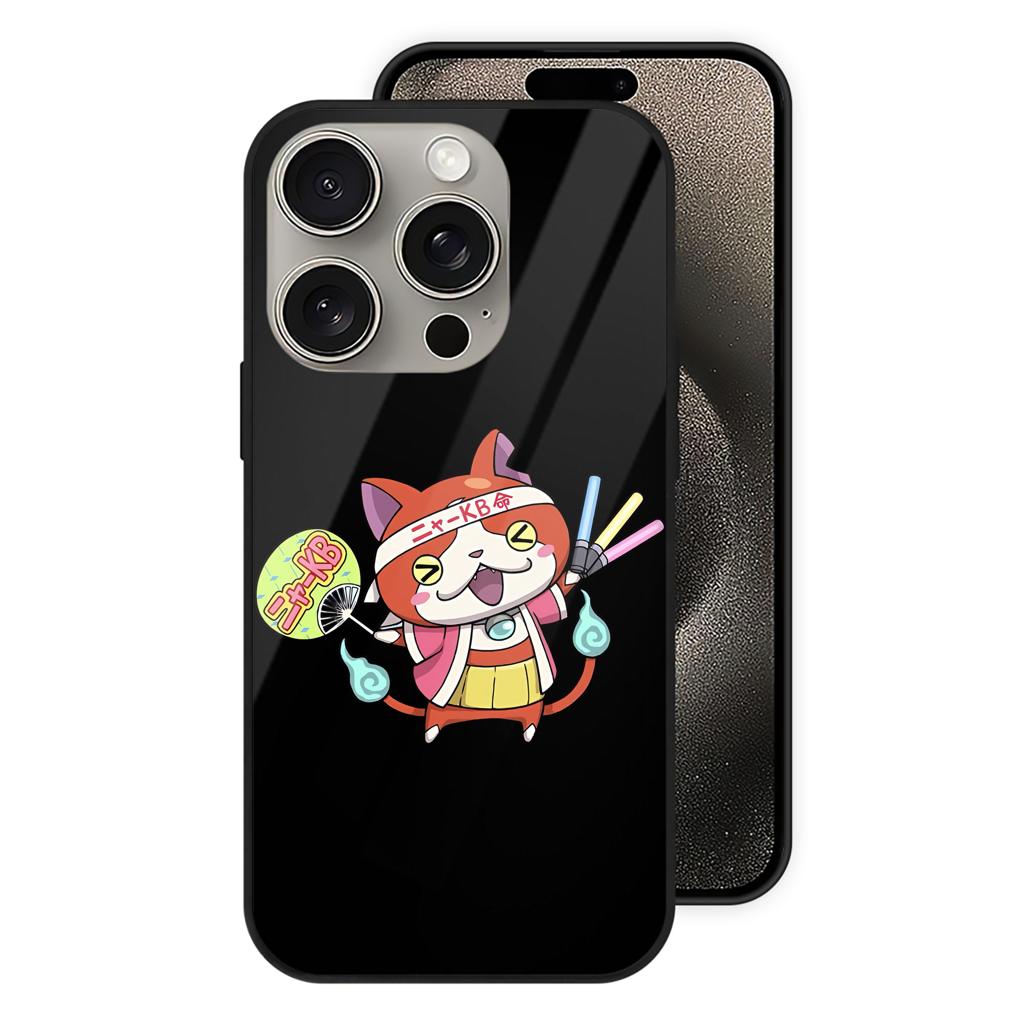 （画像用） 妖怪ウォッチ Yo-kai Watch 【iPhone15Pro対応】スマホケース 耐衝撃＆黄変防止 背面ガラス