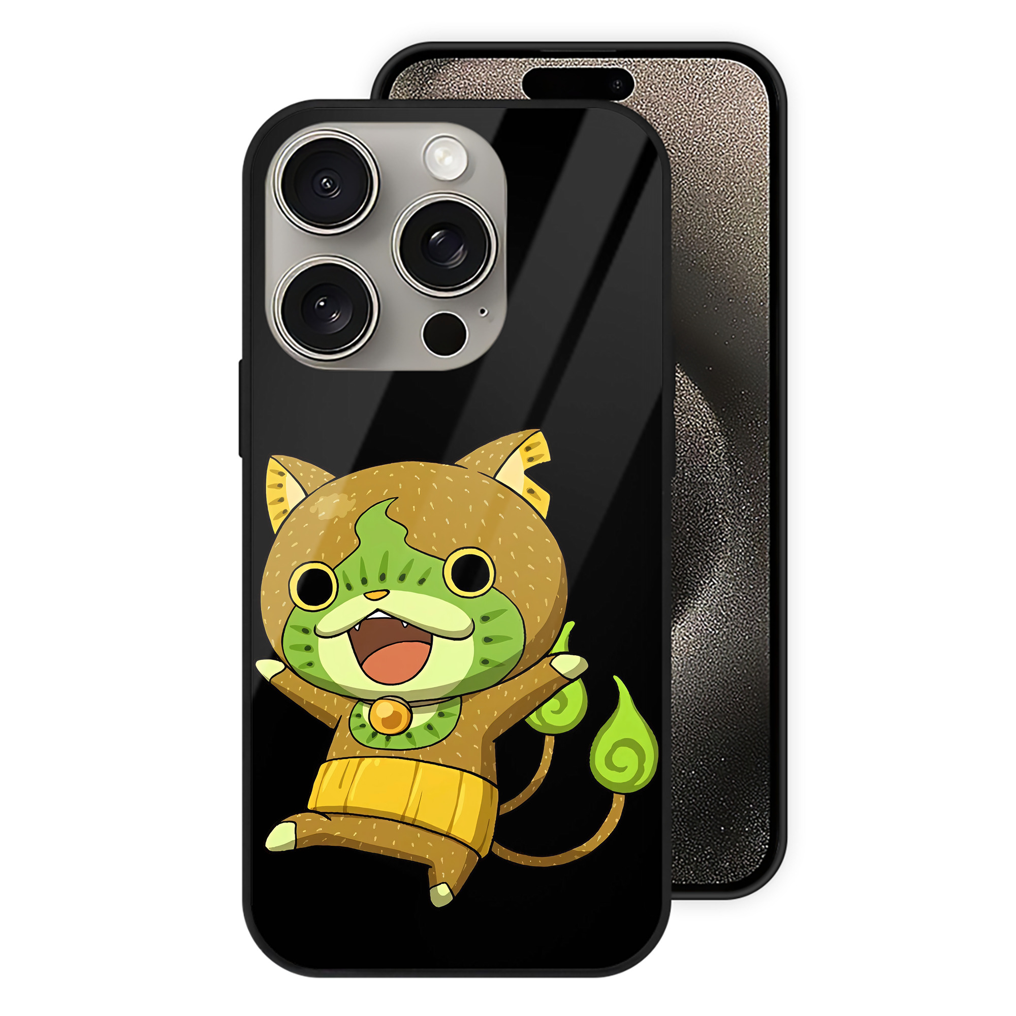 （画像用） 妖怪ウォッチ Yo-kai Watch 【iPhone15Pro対応】スマホケース 耐衝撃＆黄変防止 背面ガラス