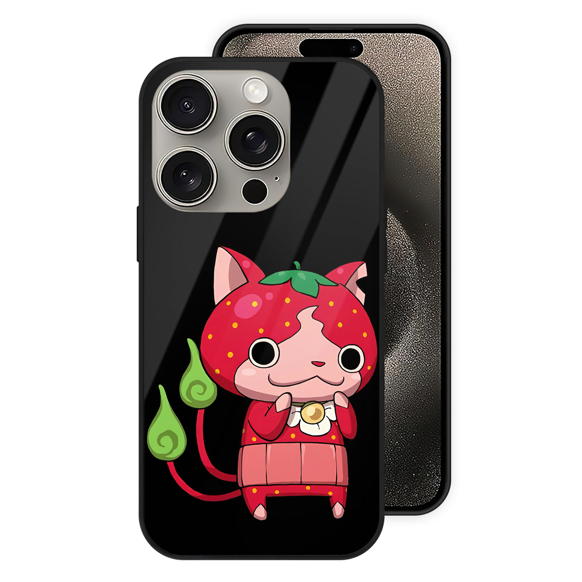 （画像用） 妖怪ウォッチ Yo-kai Watch 【iPhone15Pro対応】スマホケース 耐衝撃＆黄変防止 背面ガラス