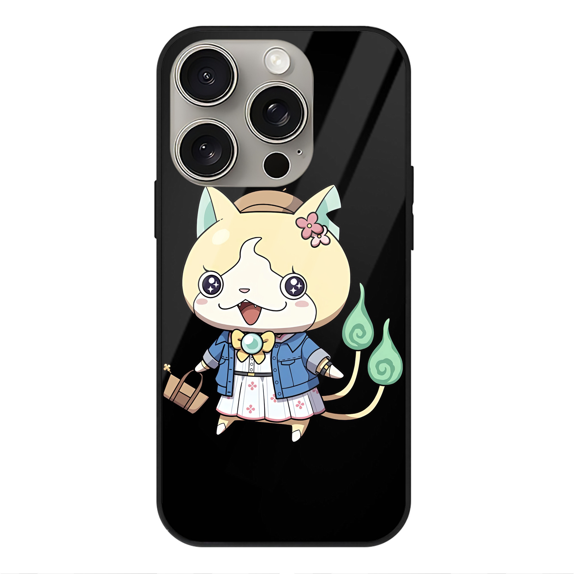（画像用） 妖怪ウォッチ Yo-kai Watch 【iPhone15Pro対応】スマホケース 耐衝撃＆黄変防止 背面ガラス