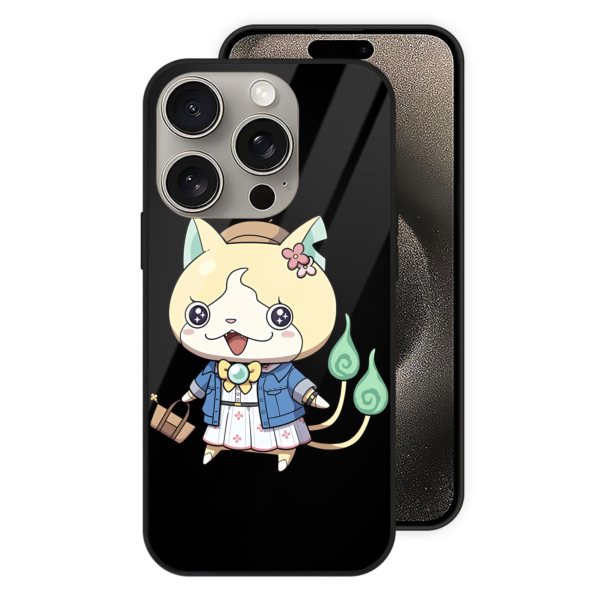 （画像用） 妖怪ウォッチ Yo-kai Watch 【iPhone15Pro対応】スマホケース 耐衝撃＆黄変防止 背面ガラス