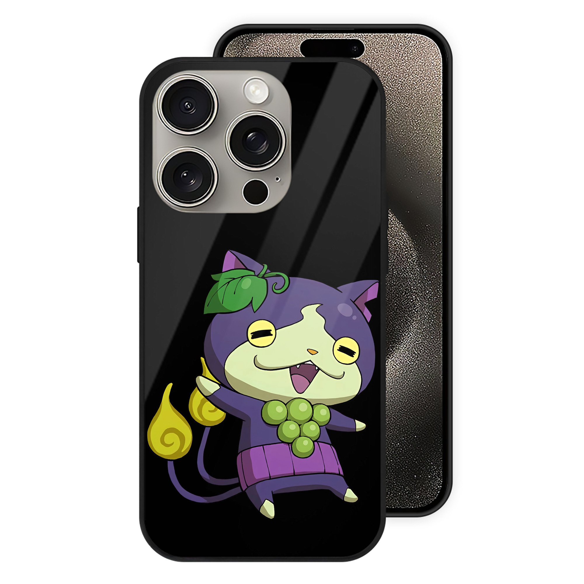 （画像用） 妖怪ウォッチ Yo-kai Watch 【iPhone15Pro対応】スマホケース 耐衝撃＆黄変防止 背面ガラス