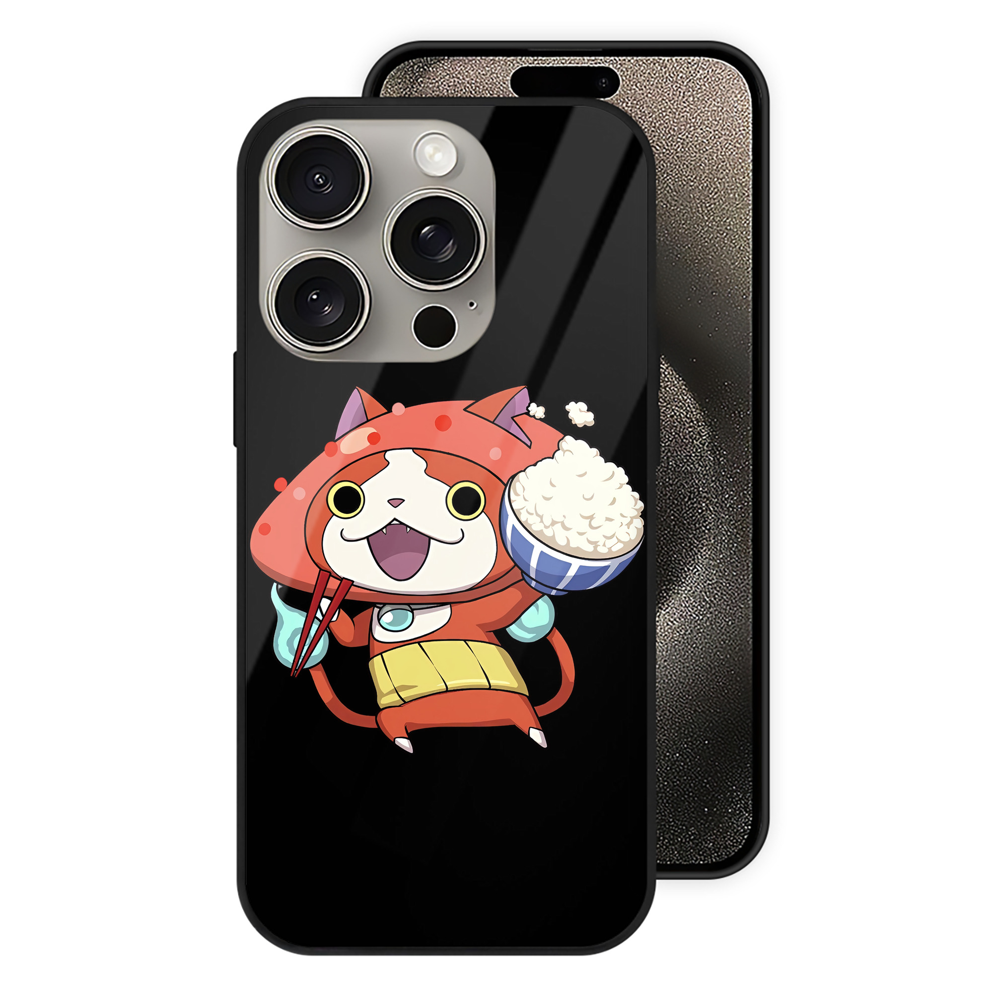 （画像用） 妖怪ウォッチ Yo-kai Watch 【iPhone15Pro対応】スマホケース 耐衝撃＆黄変防止 背面ガラス