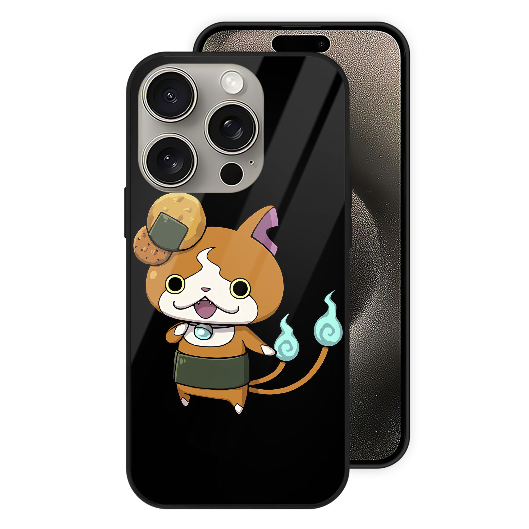 （画像用） 妖怪ウォッチ Yo-kai Watch 【iPhone15Pro対応】スマホケース 耐衝撃＆黄変防止 背面ガラス