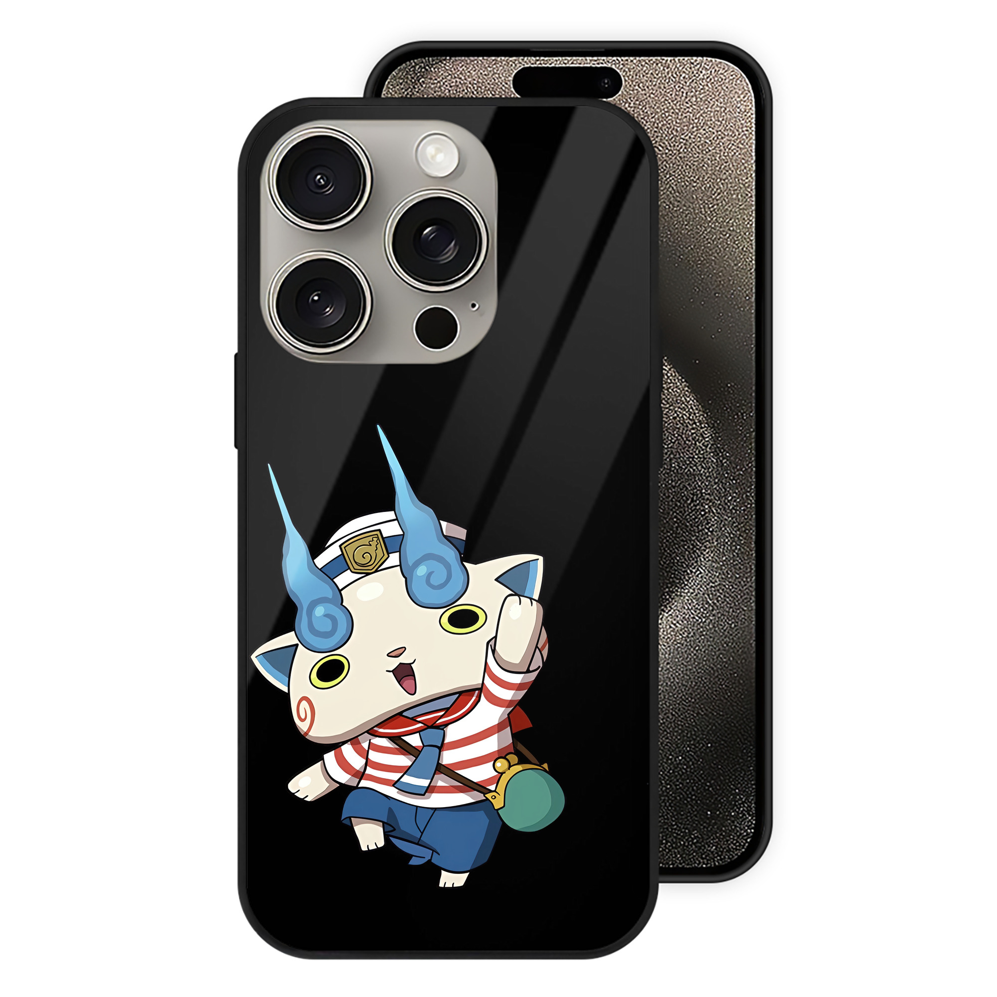 （画像用） 妖怪ウォッチ Yo-kai Watch 【iPhone15Pro対応】スマホケース 耐衝撃＆黄変防止 背面ガラス
