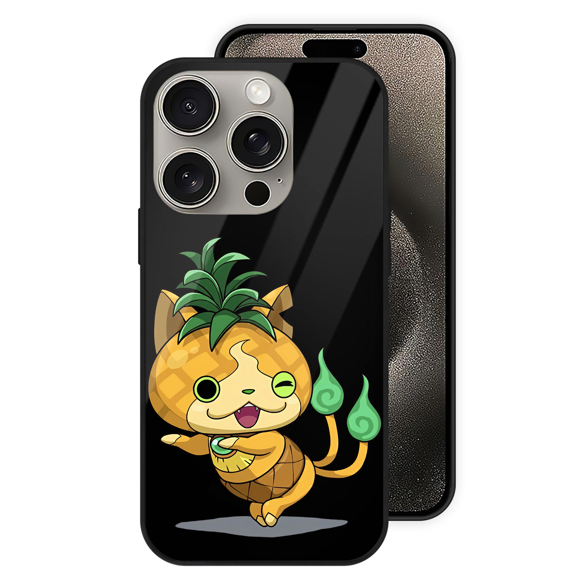（画像用） 妖怪ウォッチ Yo-kai Watch 【iPhone15Pro対応】スマホケース 耐衝撃＆黄変防止 背面ガラス