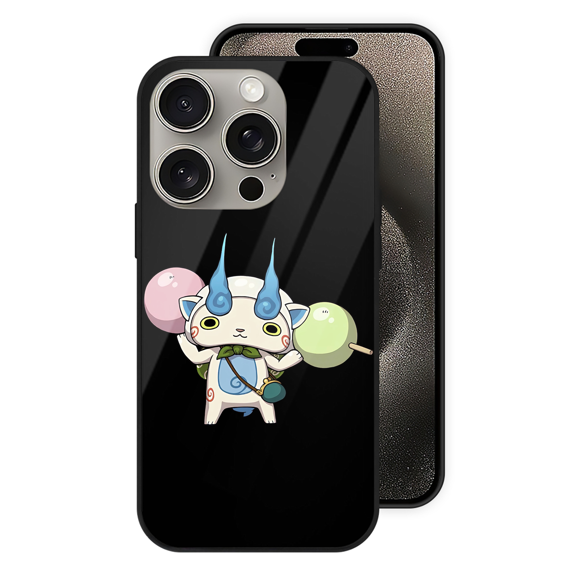 （画像用） 妖怪ウォッチ Yo-kai Watch 【iPhone15Pro対応】スマホケース 耐衝撃＆黄変防止 背面ガラス