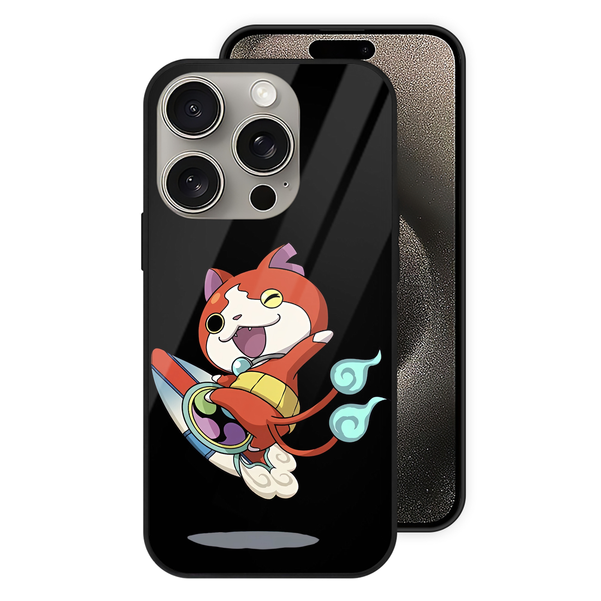 （画像用） 妖怪ウォッチ Yo-kai Watch 【iPhone15Pro対応】スマホケース 耐衝撃＆黄変防止 背面ガラス