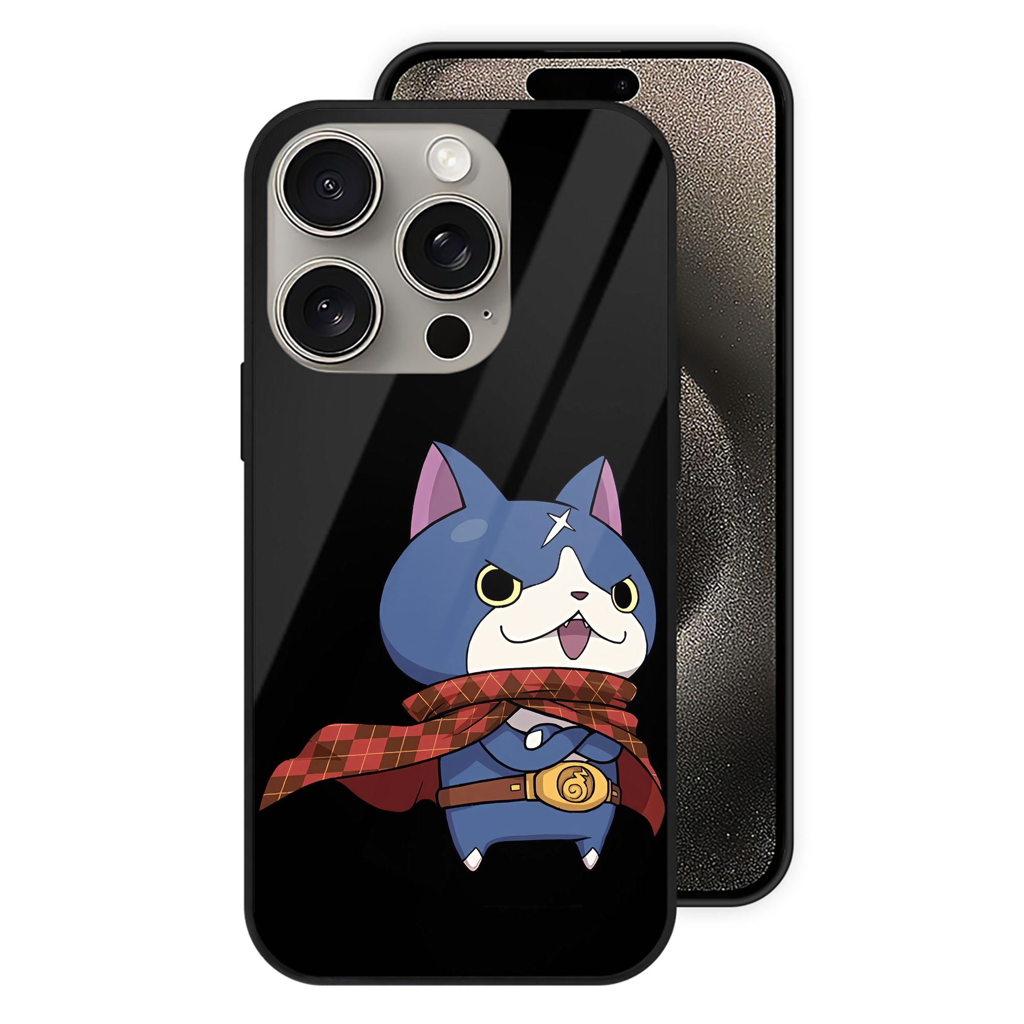 （画像用） 妖怪ウォッチ Yo-kai Watch 【iPhone15Pro対応】スマホケース 耐衝撃＆黄変防止 背面ガラス