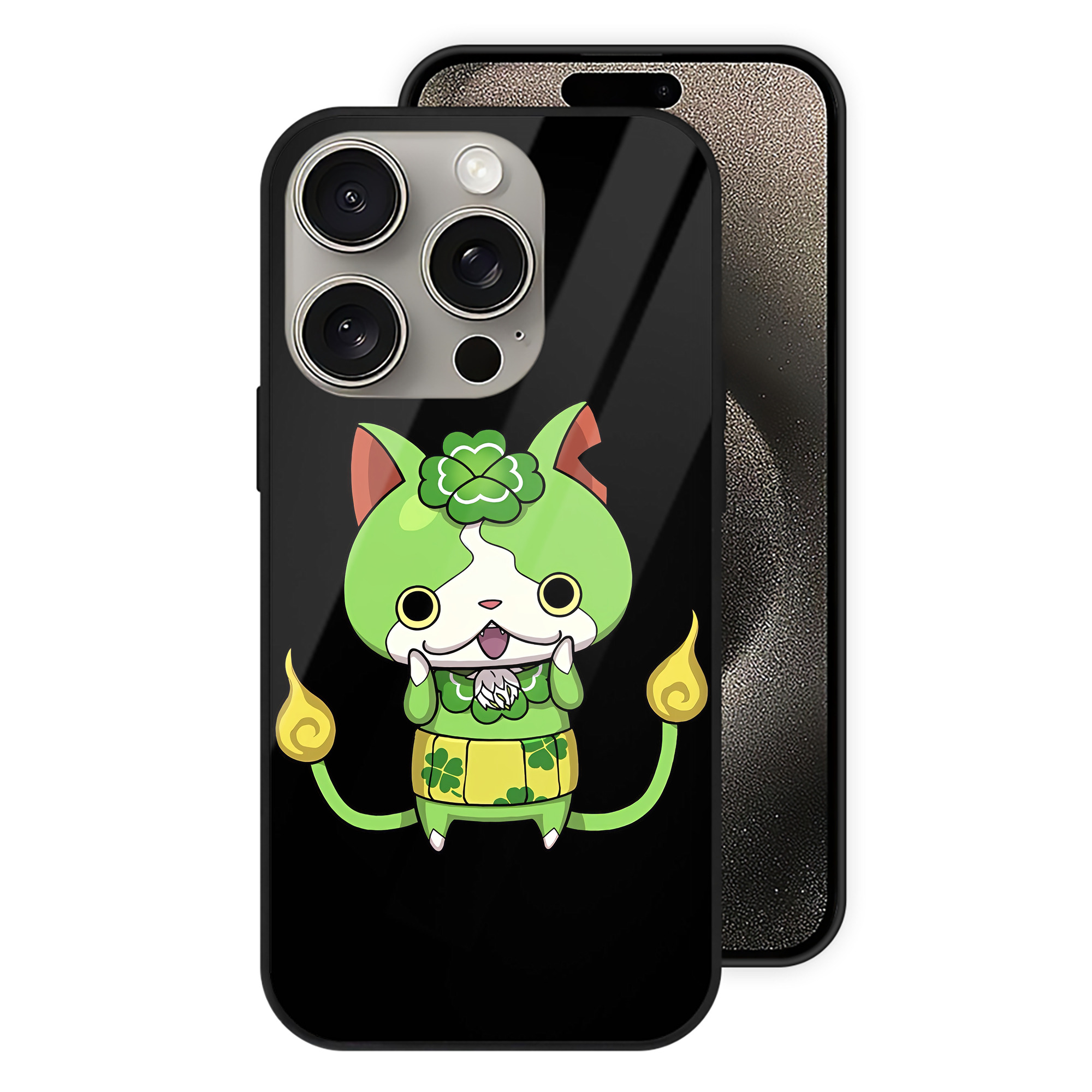 （画像用） 妖怪ウォッチ Yo-kai Watch 【iPhone15Pro対応】スマホケース 耐衝撃＆黄変防止 背面ガラス