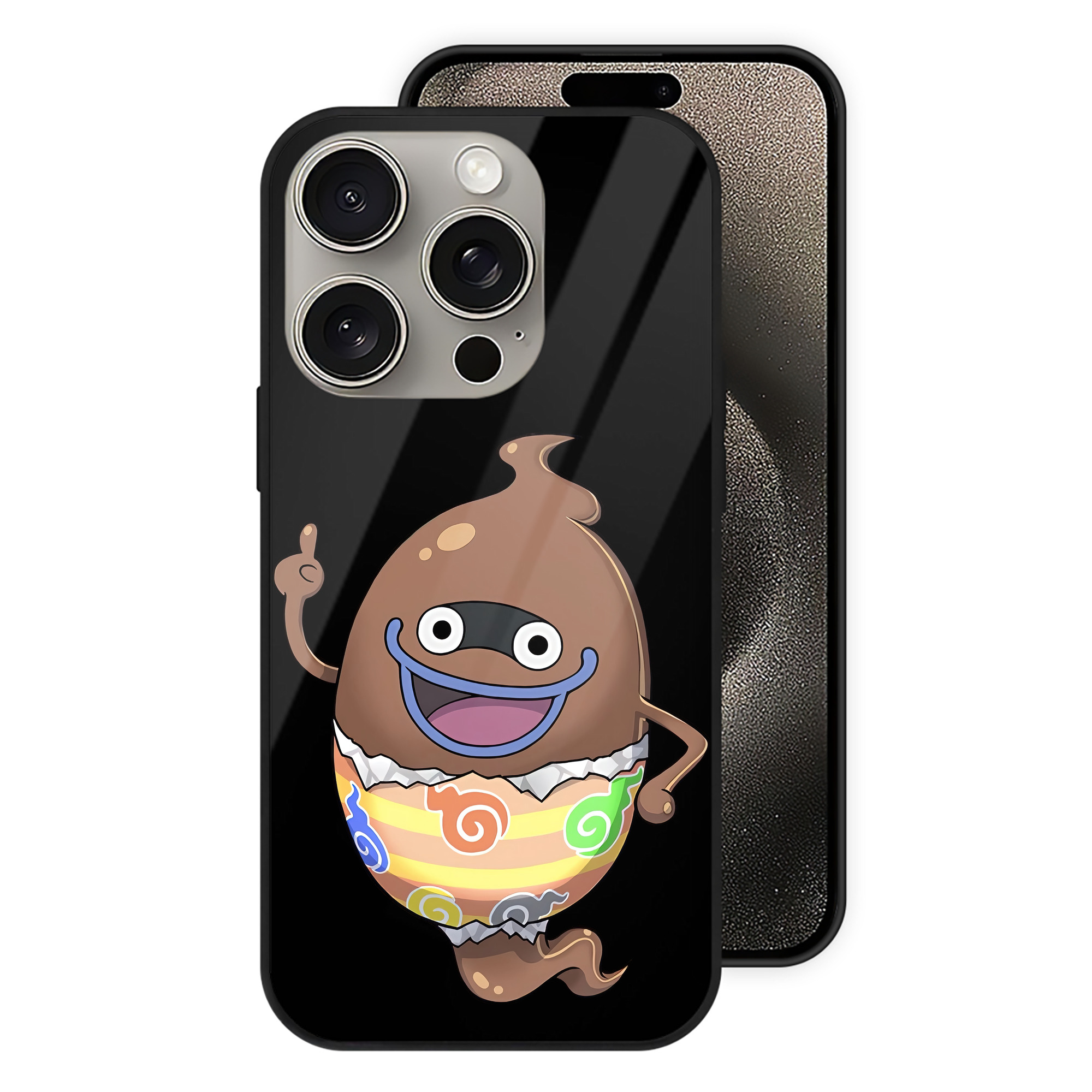 （画像用） 妖怪ウォッチ Yo-kai Watch 【iPhone15Pro対応】スマホケース 耐衝撃＆黄変防止 背面ガラス