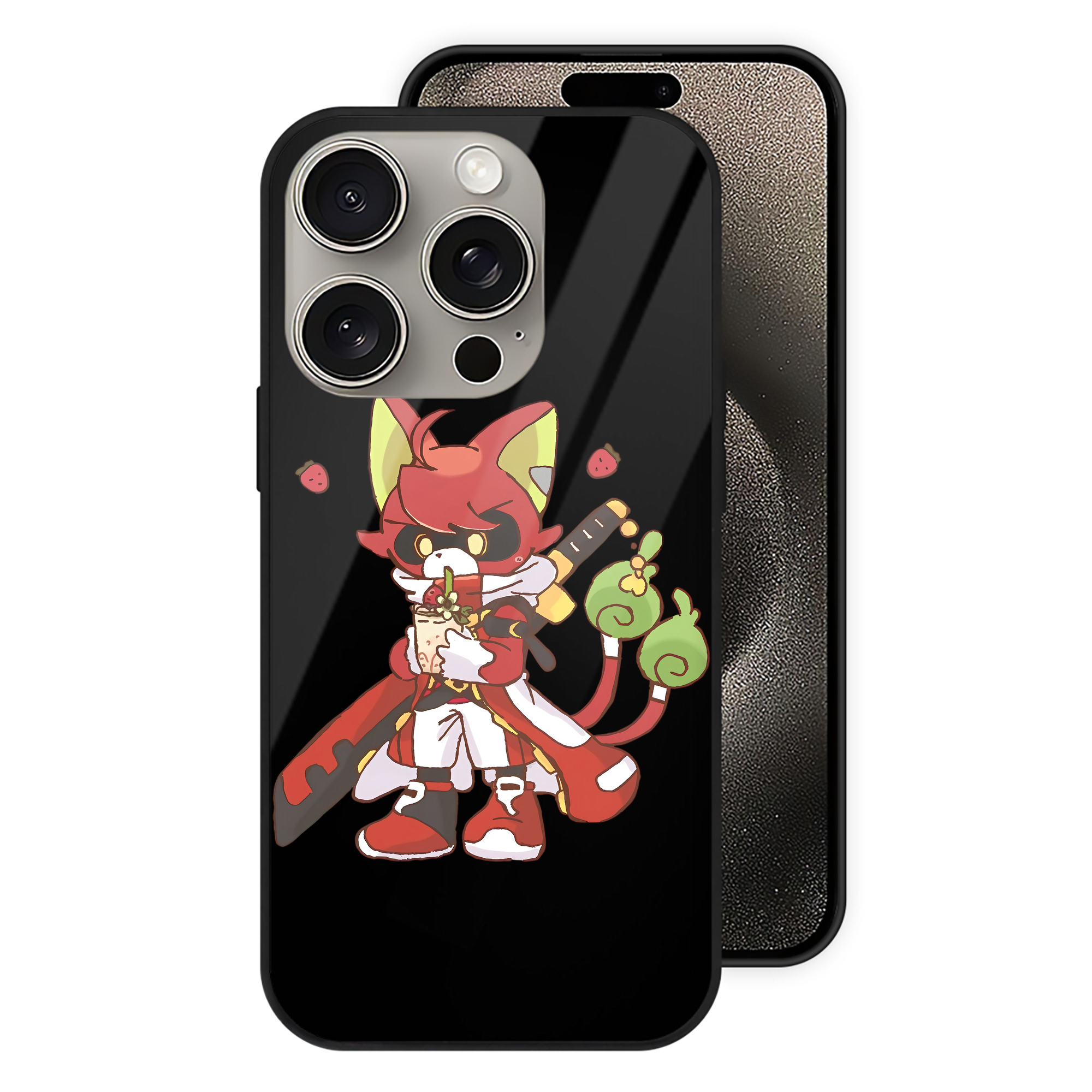 （画像用） 妖怪ウォッチ Yo-kai Watch 【iPhone15Pro対応】スマホケース 耐衝撃＆黄変防止 背面ガラス