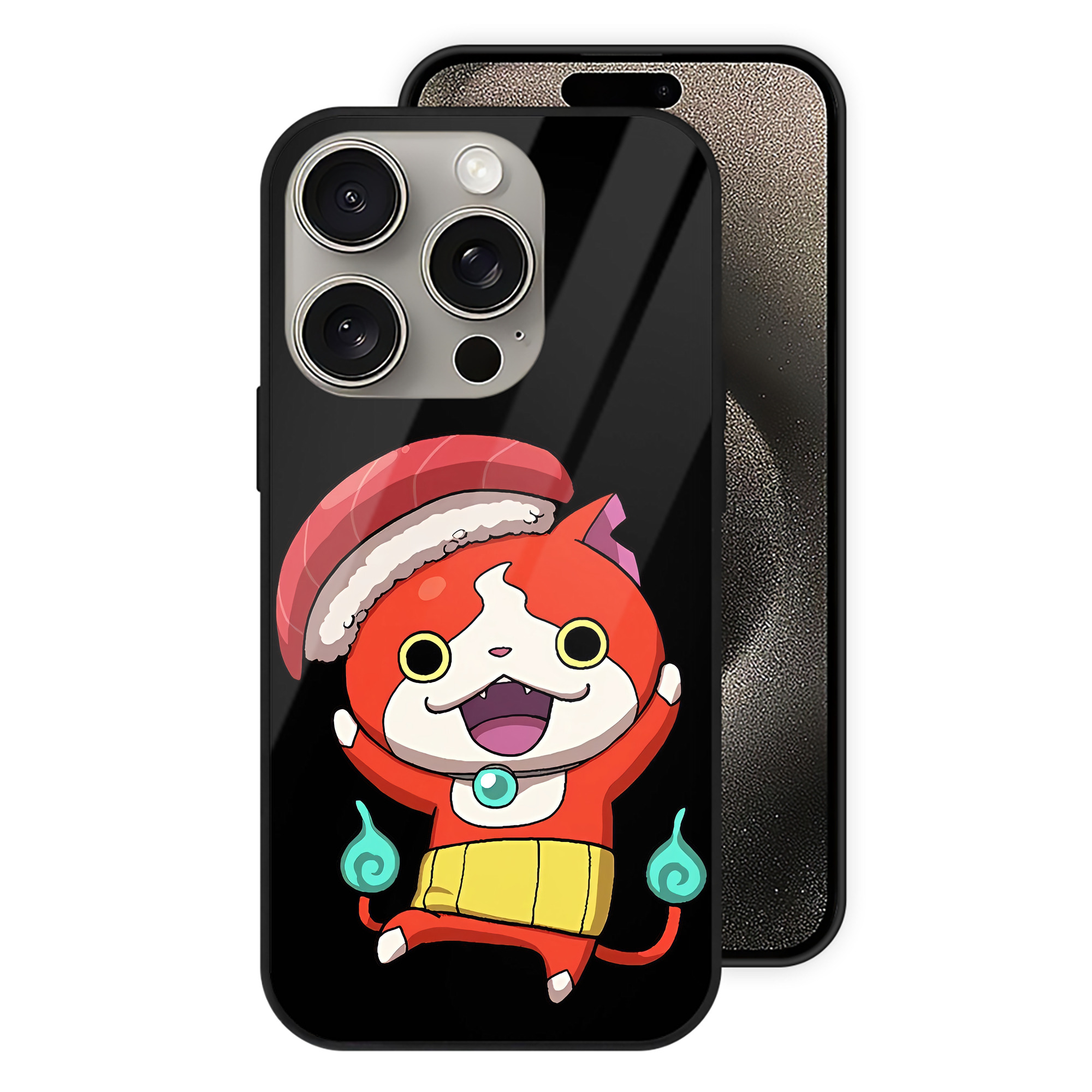 （画像用） 妖怪ウォッチ Yo-kai Watch 【iPhone15Pro対応】スマホケース 耐衝撃＆黄変防止 背面ガラス