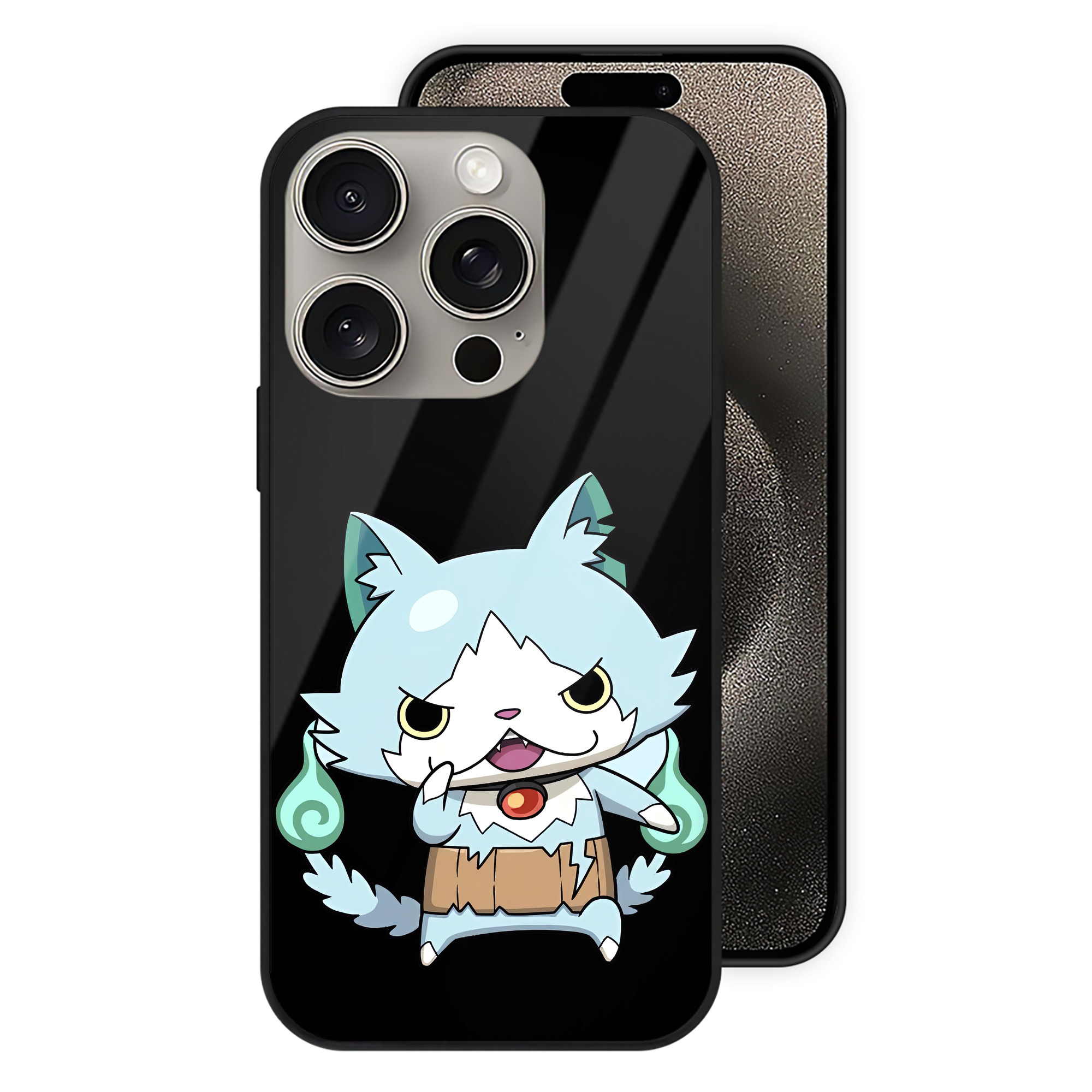 （画像用） 妖怪ウォッチ Yo-kai Watch 【iPhone15Pro対応】スマホケース 耐衝撃＆黄変防止 背面ガラス