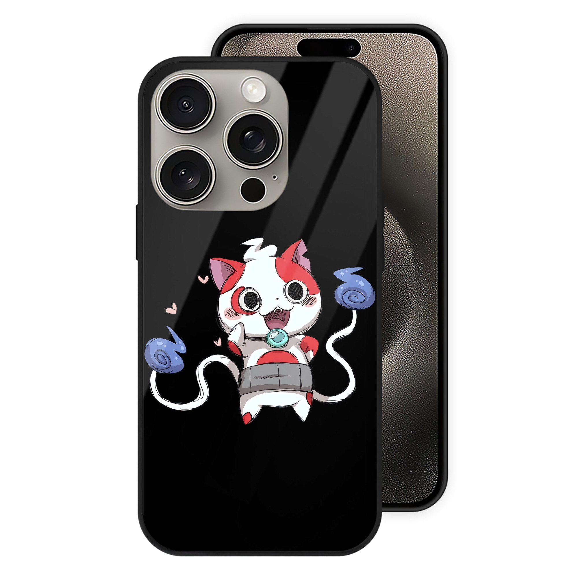 （画像用） 妖怪ウォッチ Yo-kai Watch 【iPhone15Pro対応】スマホケース 耐衝撃＆黄変防止 背面ガラス