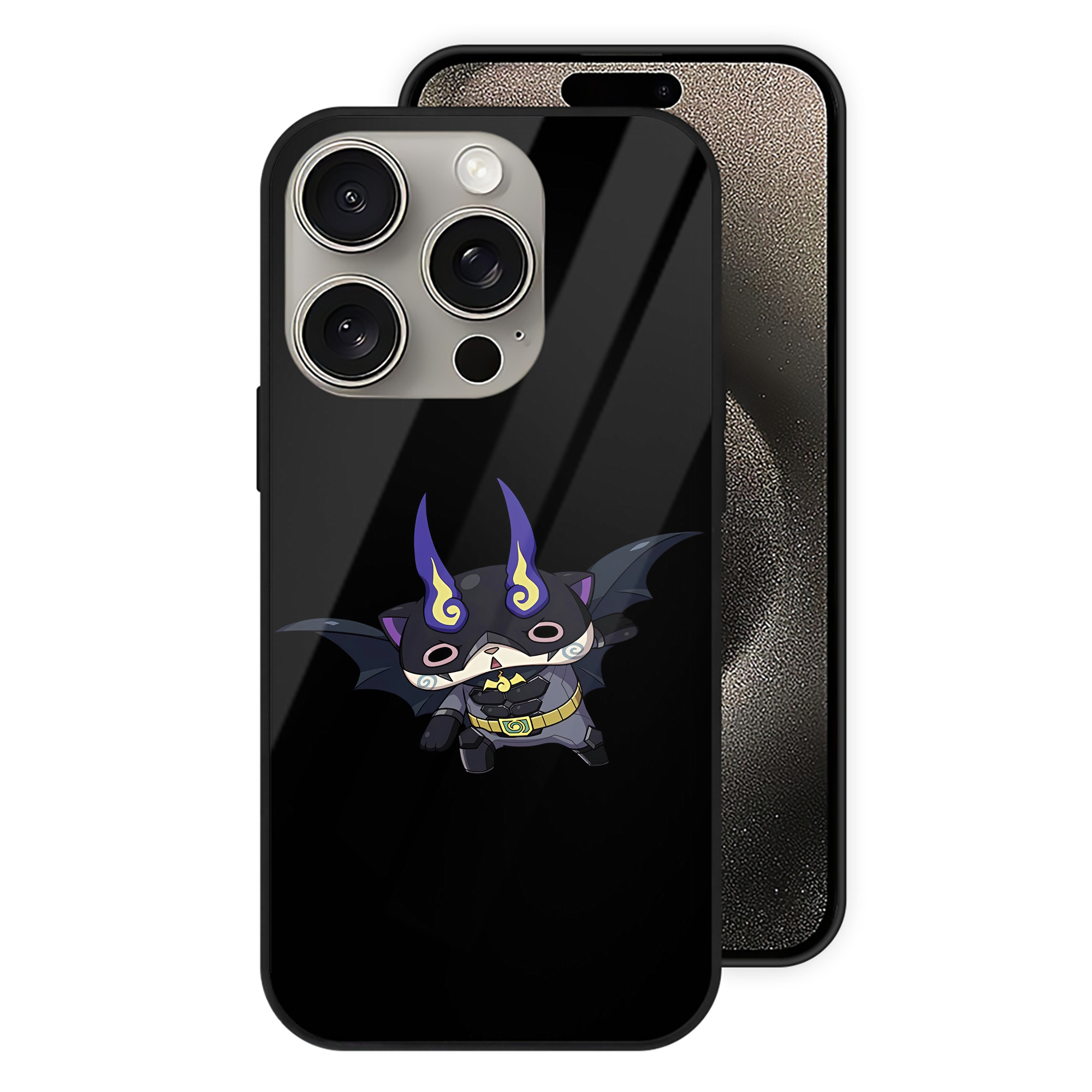 （画像用） 妖怪ウォッチ Yo-kai Watch 【iPhone15Pro対応】スマホケース 耐衝撃＆黄変防止 背面ガラス