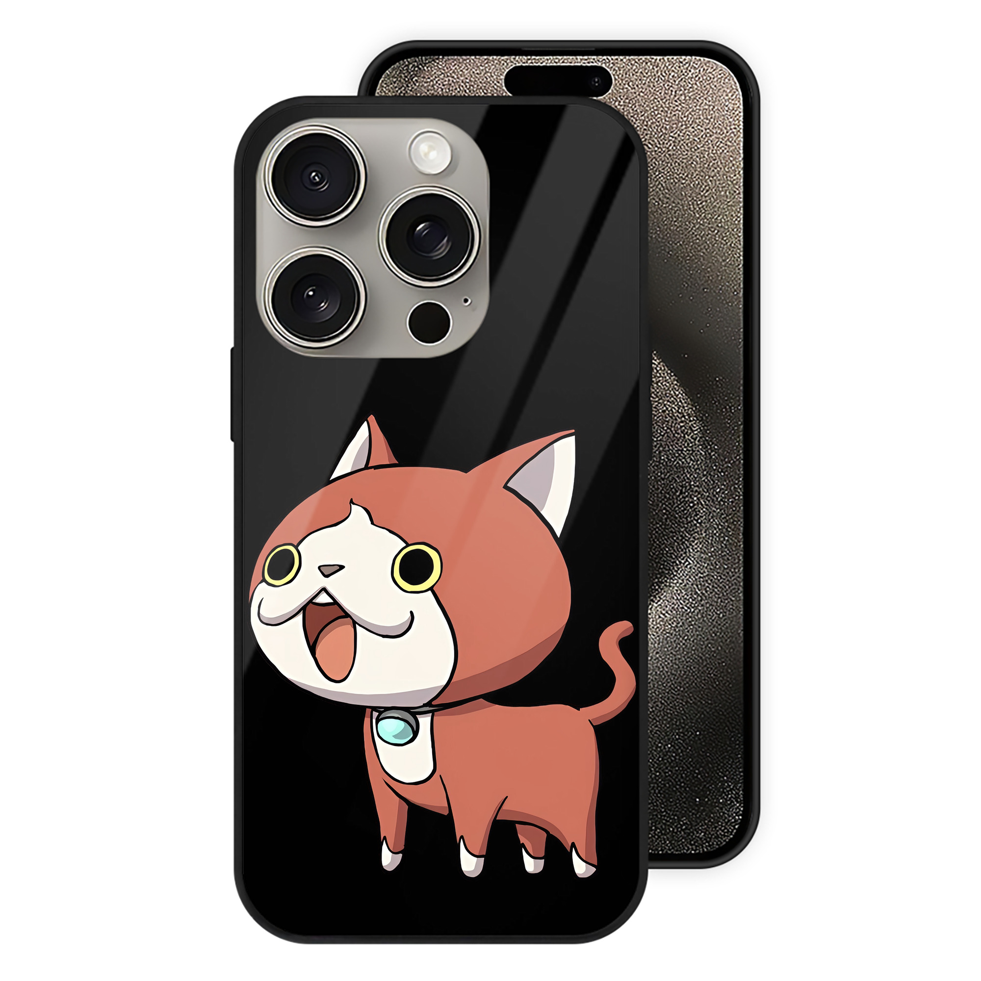 （画像用） 妖怪ウォッチ Yo-kai Watch 【iPhone15Pro対応】スマホケース 耐衝撃＆黄変防止 背面ガラス