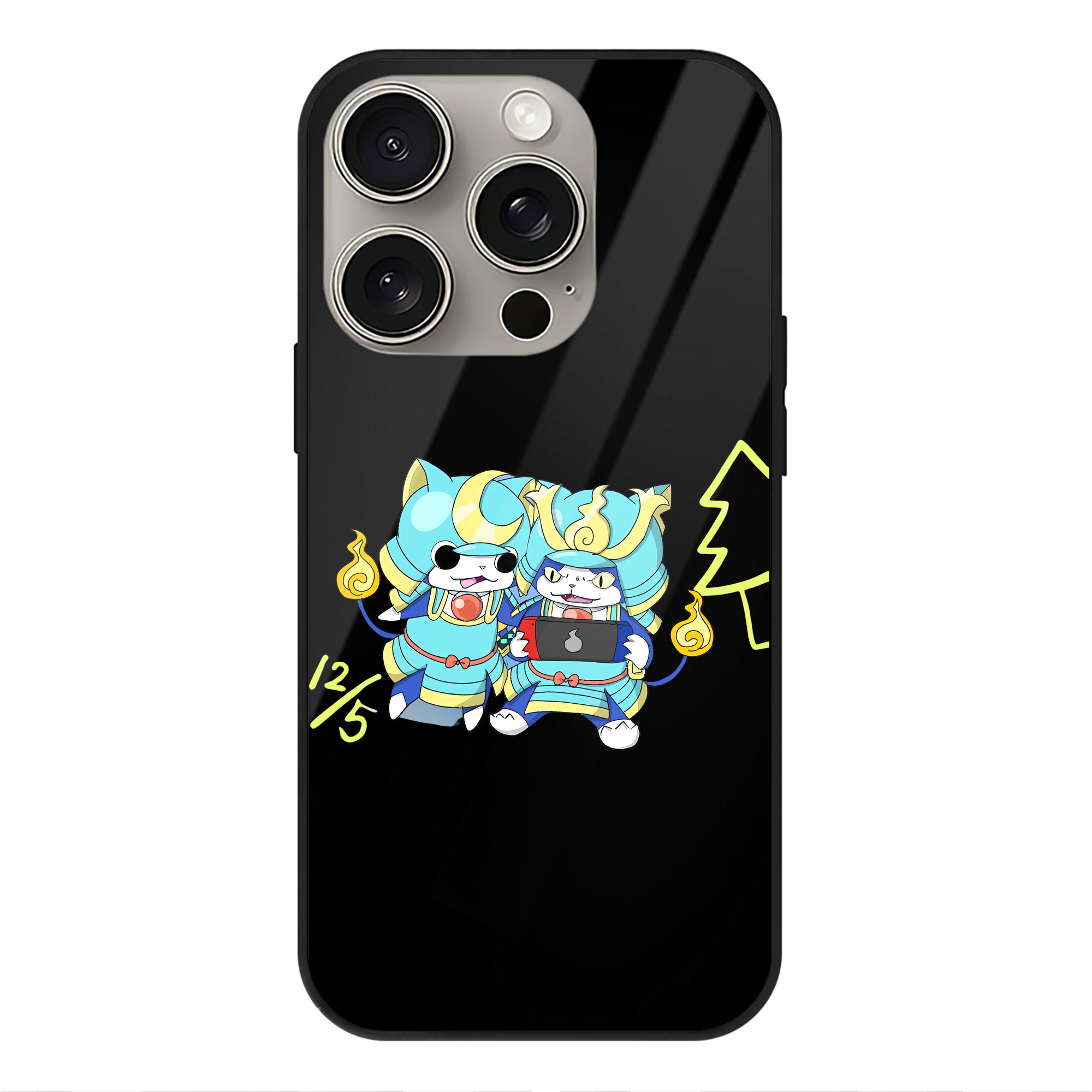（画像用） 妖怪ウォッチ Yo-kai Watch 【iPhone15Pro対応】スマホケース 耐衝撃＆黄変防止 背面ガラス