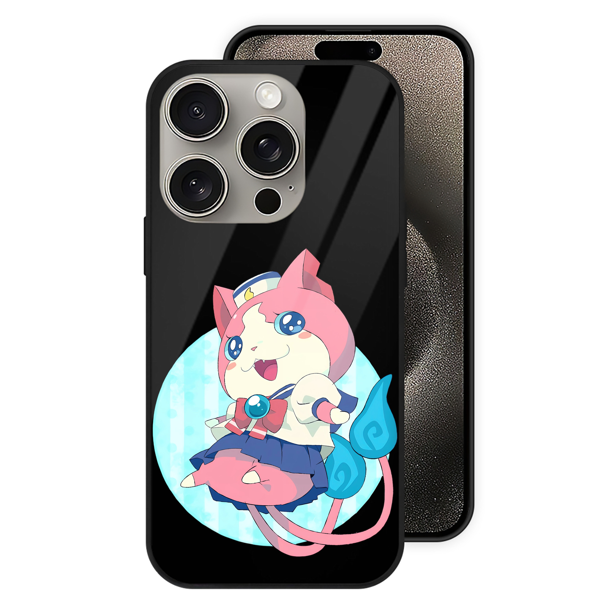 （画像用） 妖怪ウォッチ Yo-kai Watch 【iPhone15Pro対応】スマホケース 耐衝撃＆黄変防止 背面ガラス