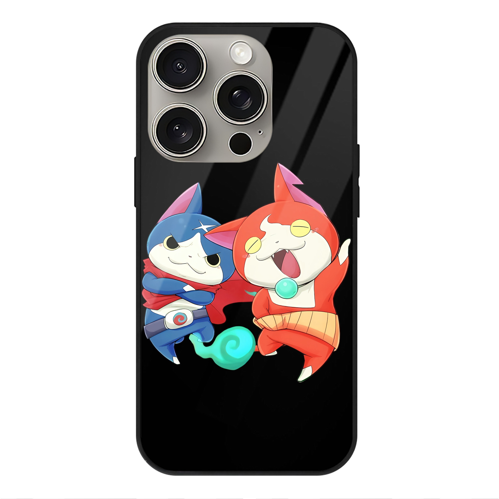 （画像用） 妖怪ウォッチ Yo-kai Watch 【iPhone15Pro対応】スマホケース 耐衝撃＆黄変防止 背面ガラス