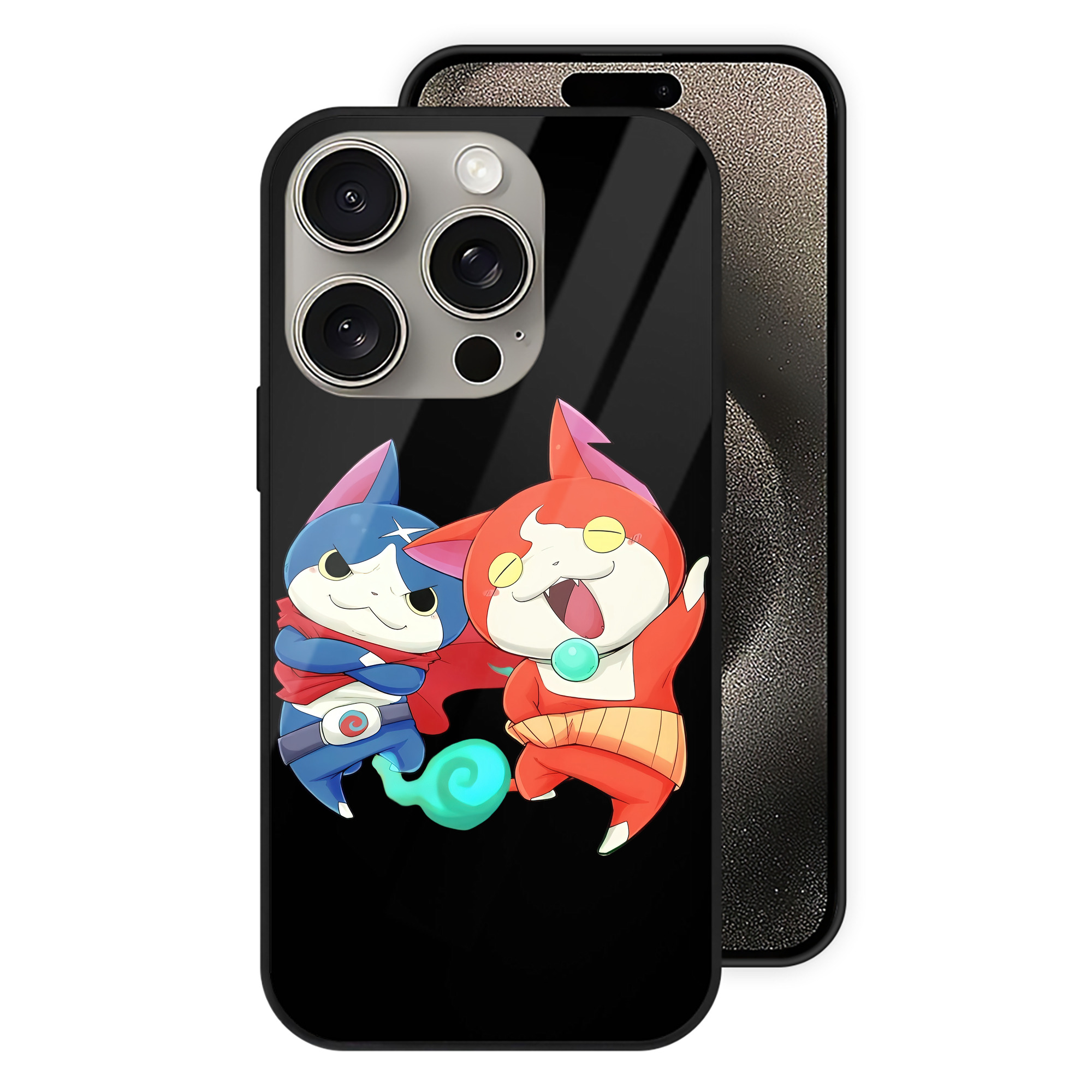 （画像用） 妖怪ウォッチ Yo-kai Watch 【iPhone15Pro対応】スマホケース 耐衝撃＆黄変防止 背面ガラス