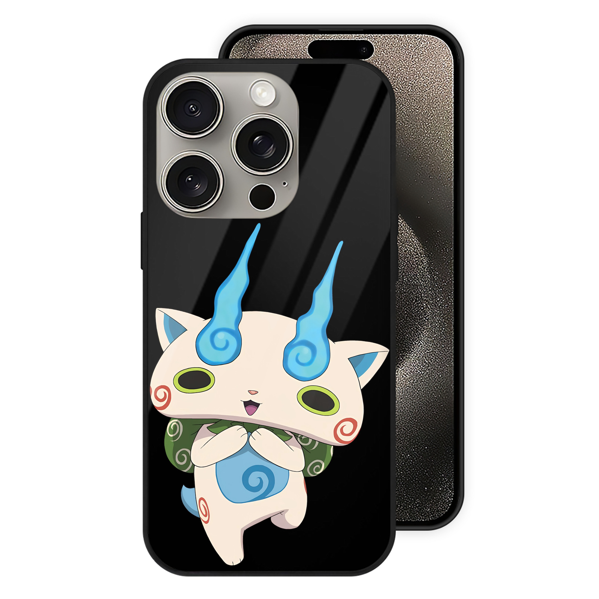 （画像用） 妖怪ウォッチ Yo-kai Watch 【iPhone15Pro対応】スマホケース 耐衝撃＆黄変防止 背面ガラス