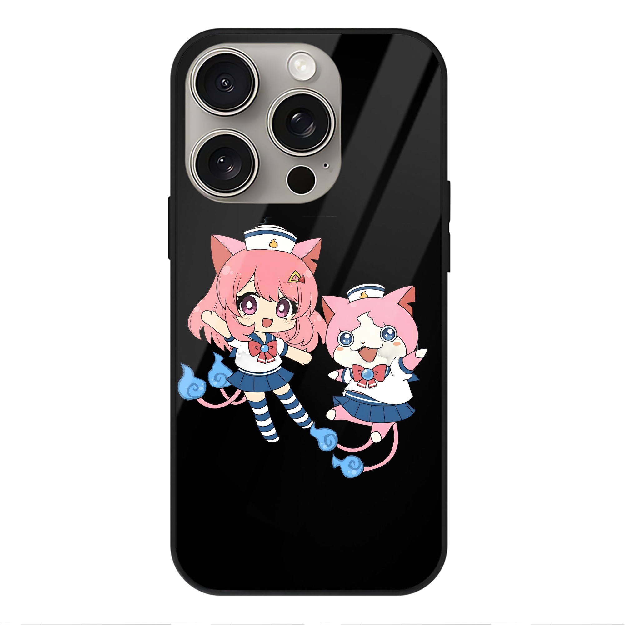 （画像用） 妖怪ウォッチ Yo-kai Watch 【iPhone15Pro対応】スマホケース 耐衝撃＆黄変防止 背面ガラス