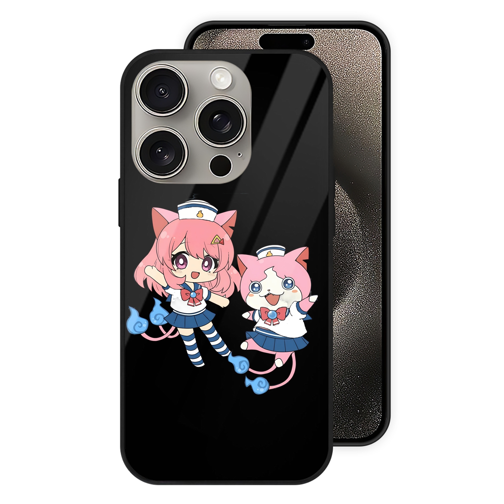 （画像用） 妖怪ウォッチ Yo-kai Watch 【iPhone15Pro対応】スマホケース 耐衝撃＆黄変防止 背面ガラス